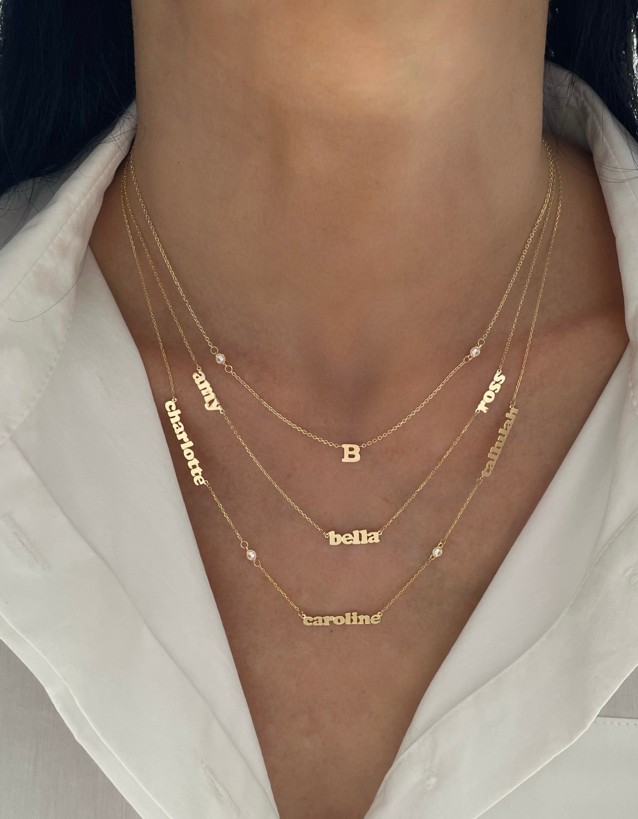 Mini Me Multi Name With Diamonds