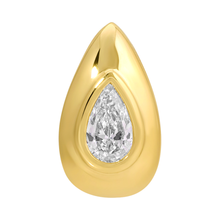 Gold and Diamond Pear Rondelle