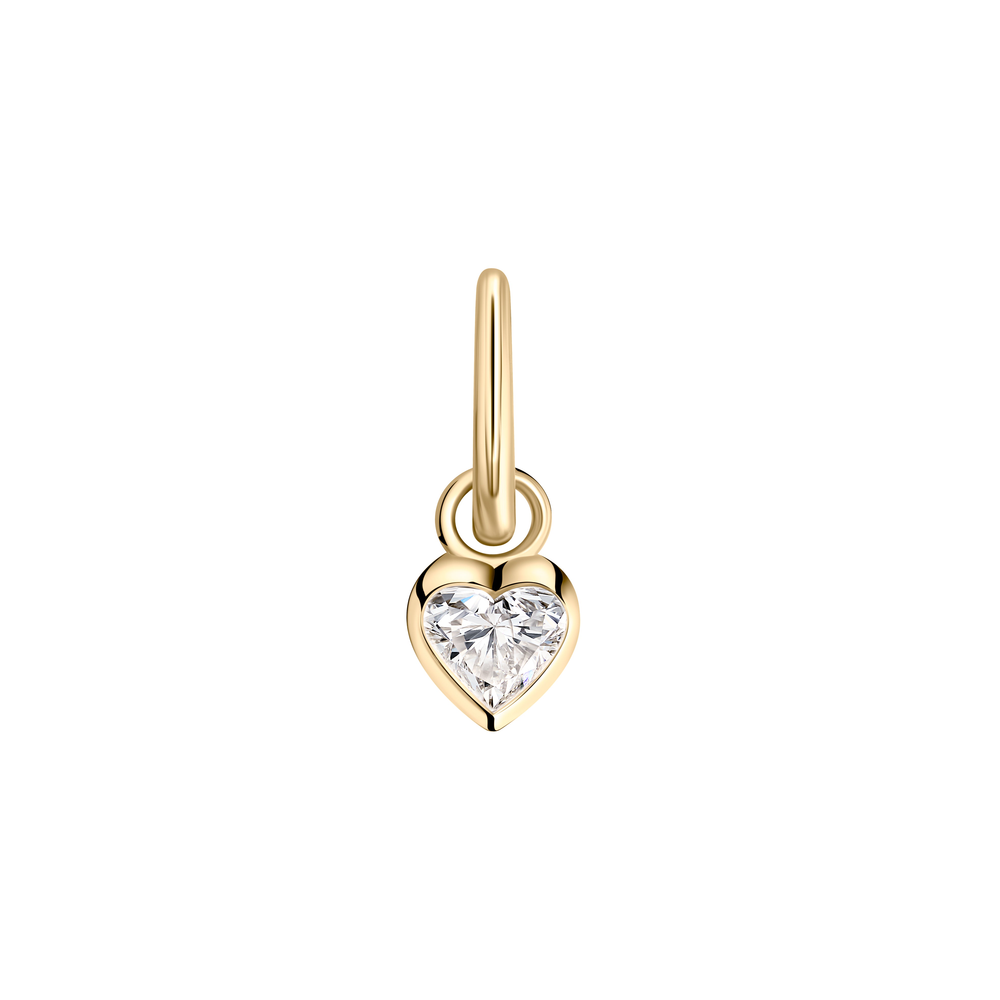 Bezel Set Diamond Drop Charm