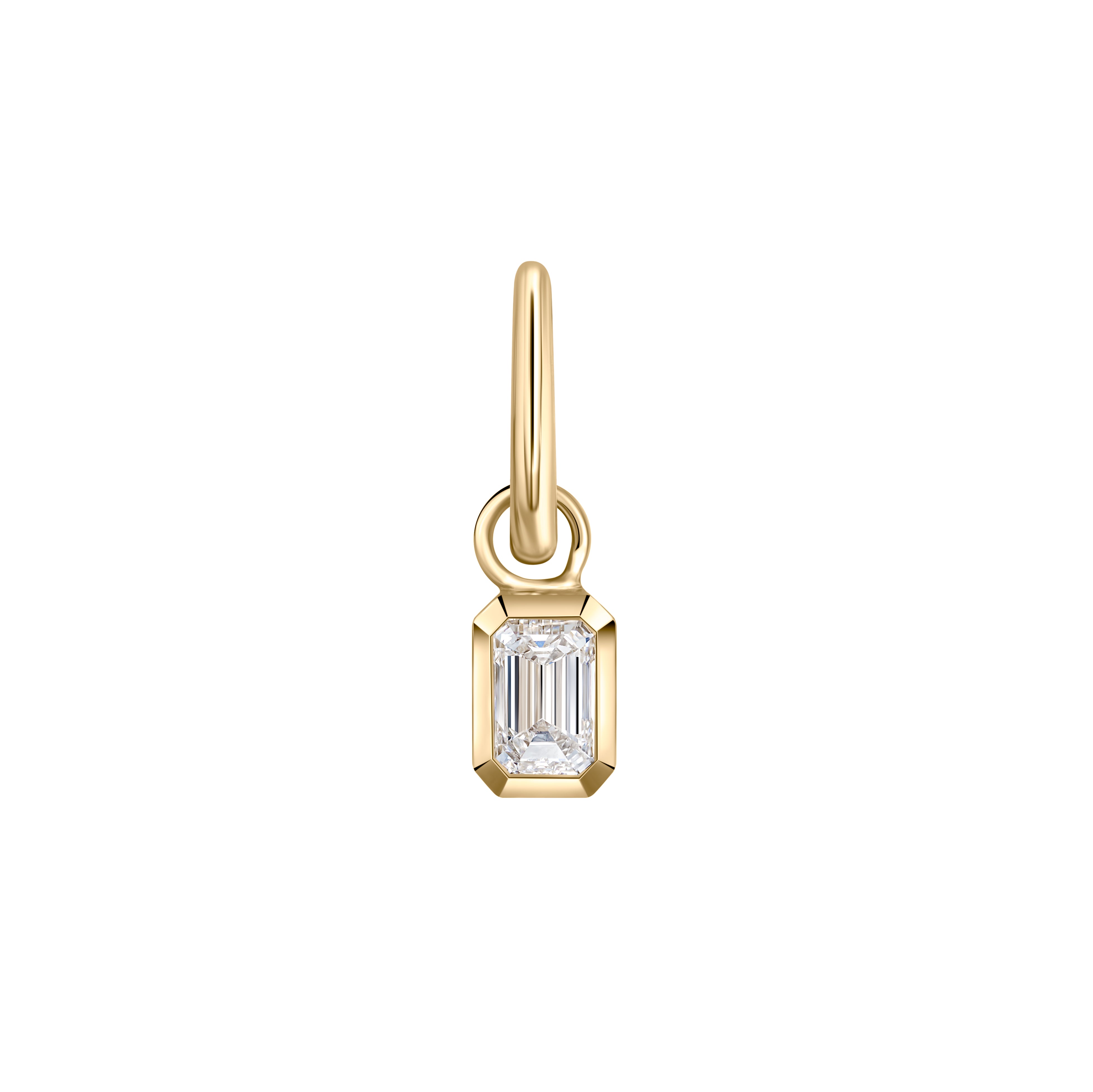 Bezel Set Diamond Drop Charm