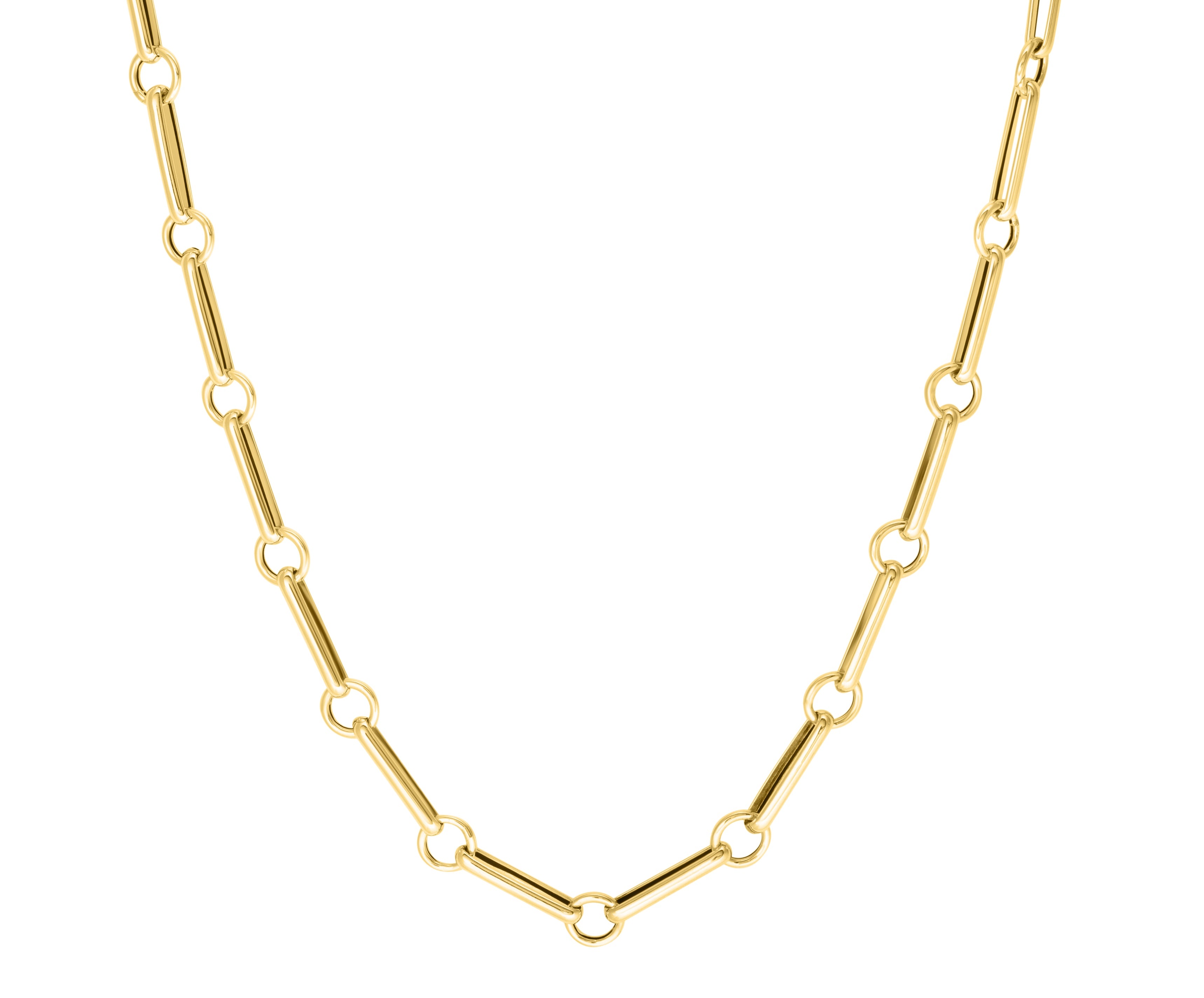 Gold Elongated Link Chain