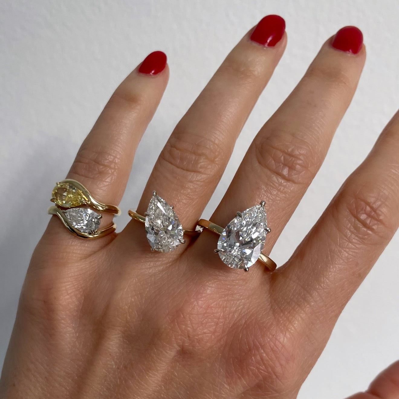 Stackable Pear Rings