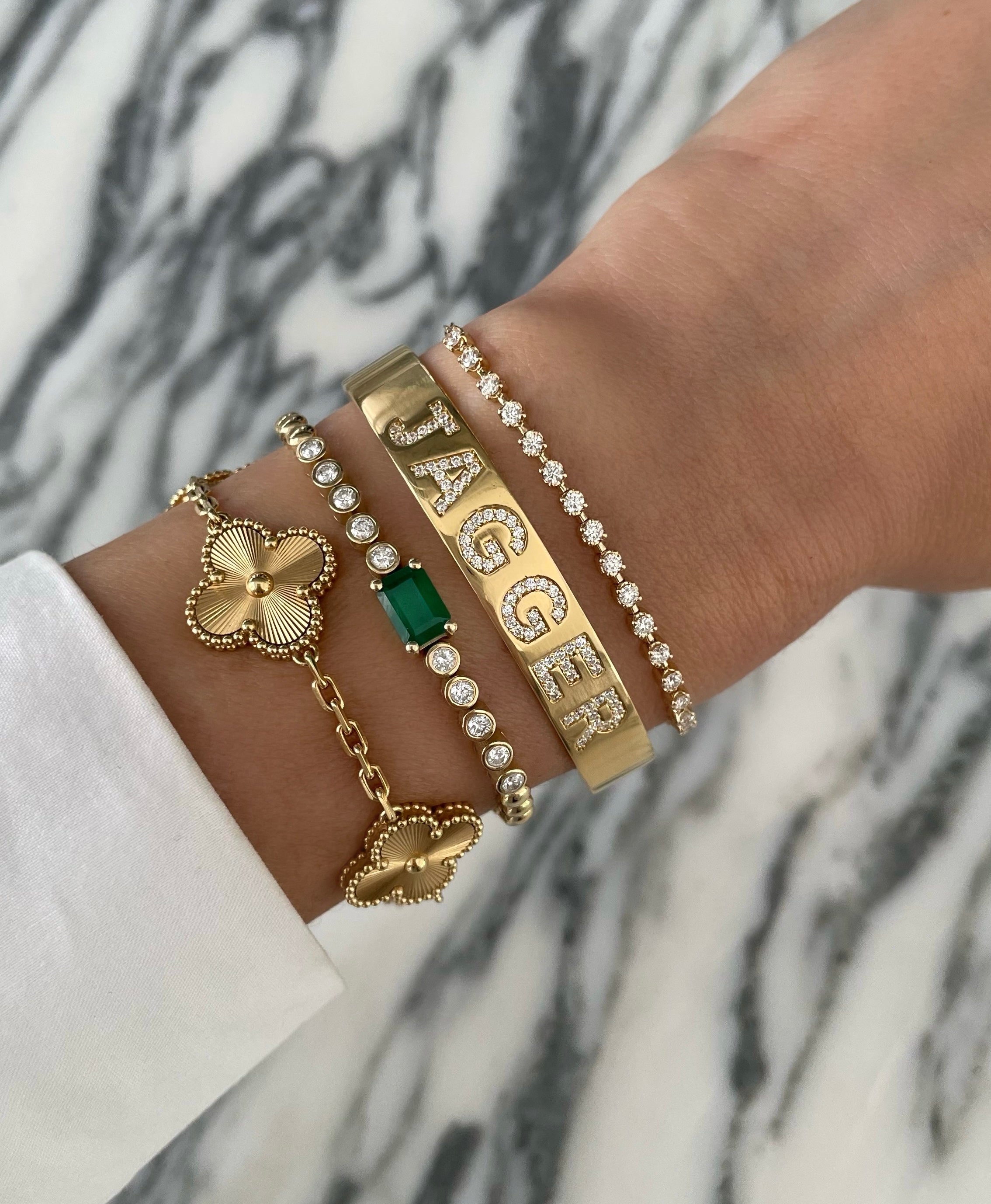 Diamond Personalized Cuff