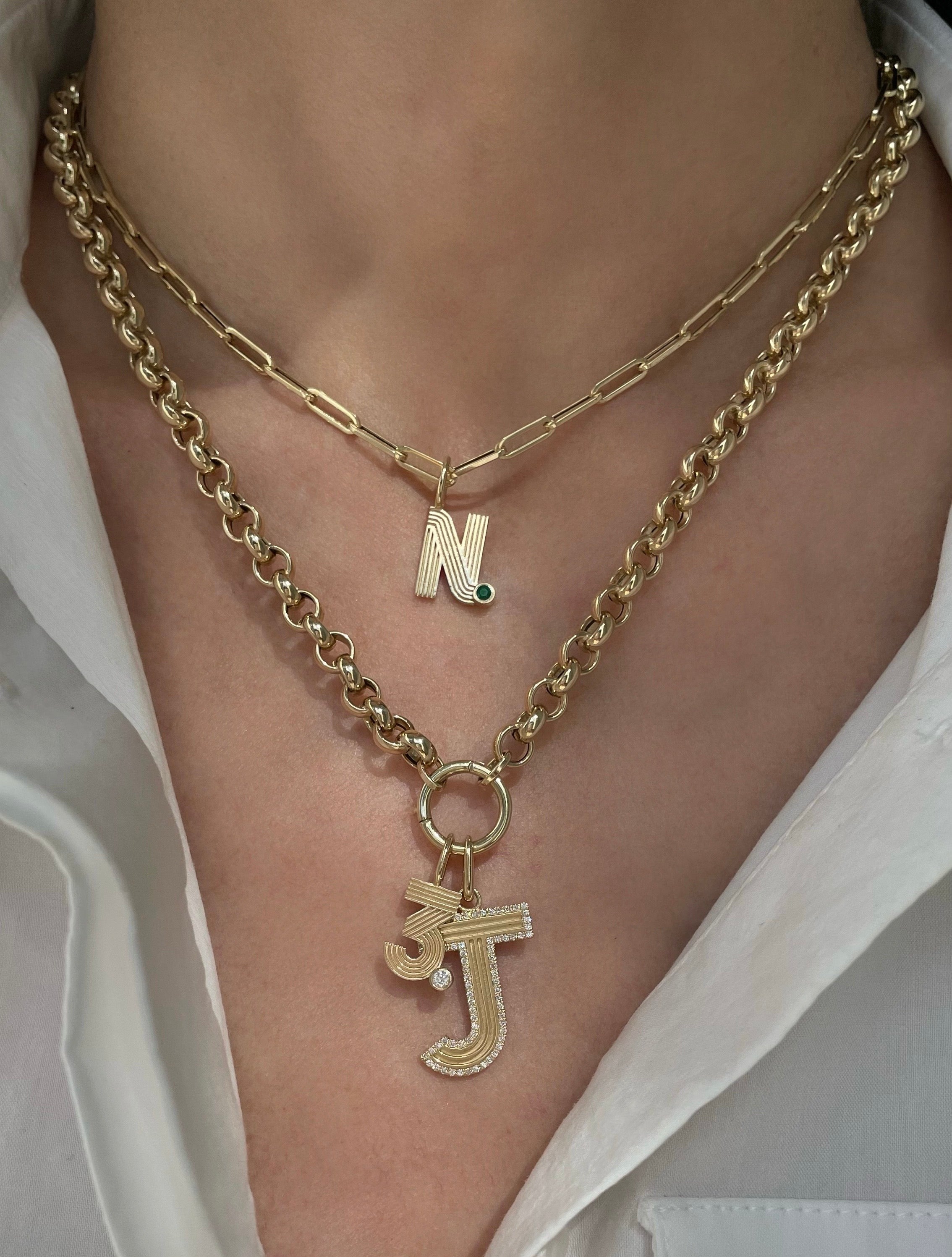 Rolo Chain with Charm Holder