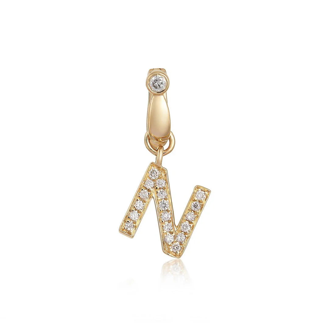 Mini Diamond Letter Charm