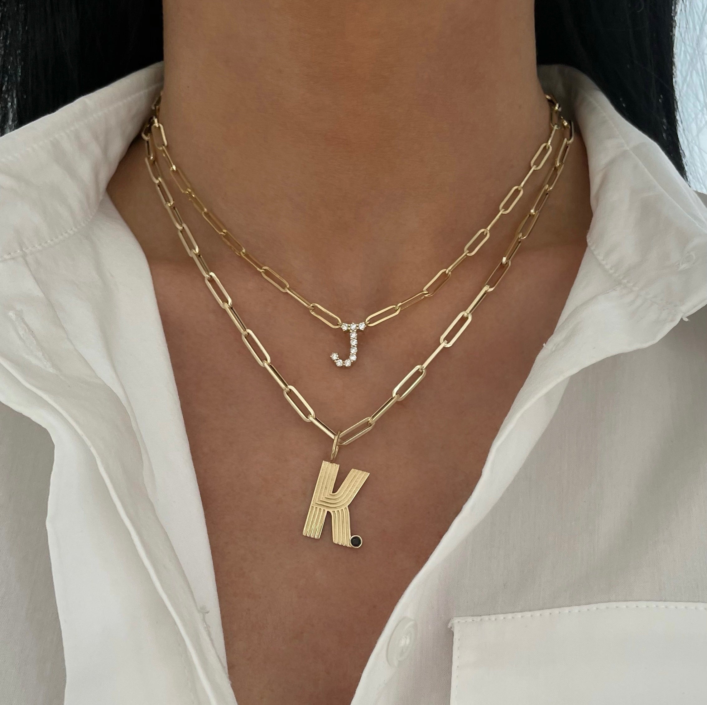 Medium 14K Gold Paper Clip Chain