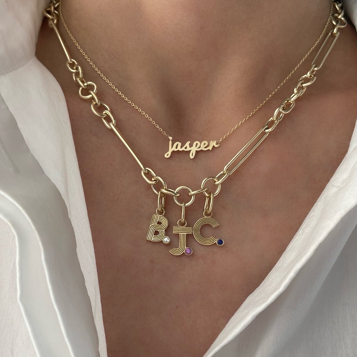 Small Gold Script Name Necklace