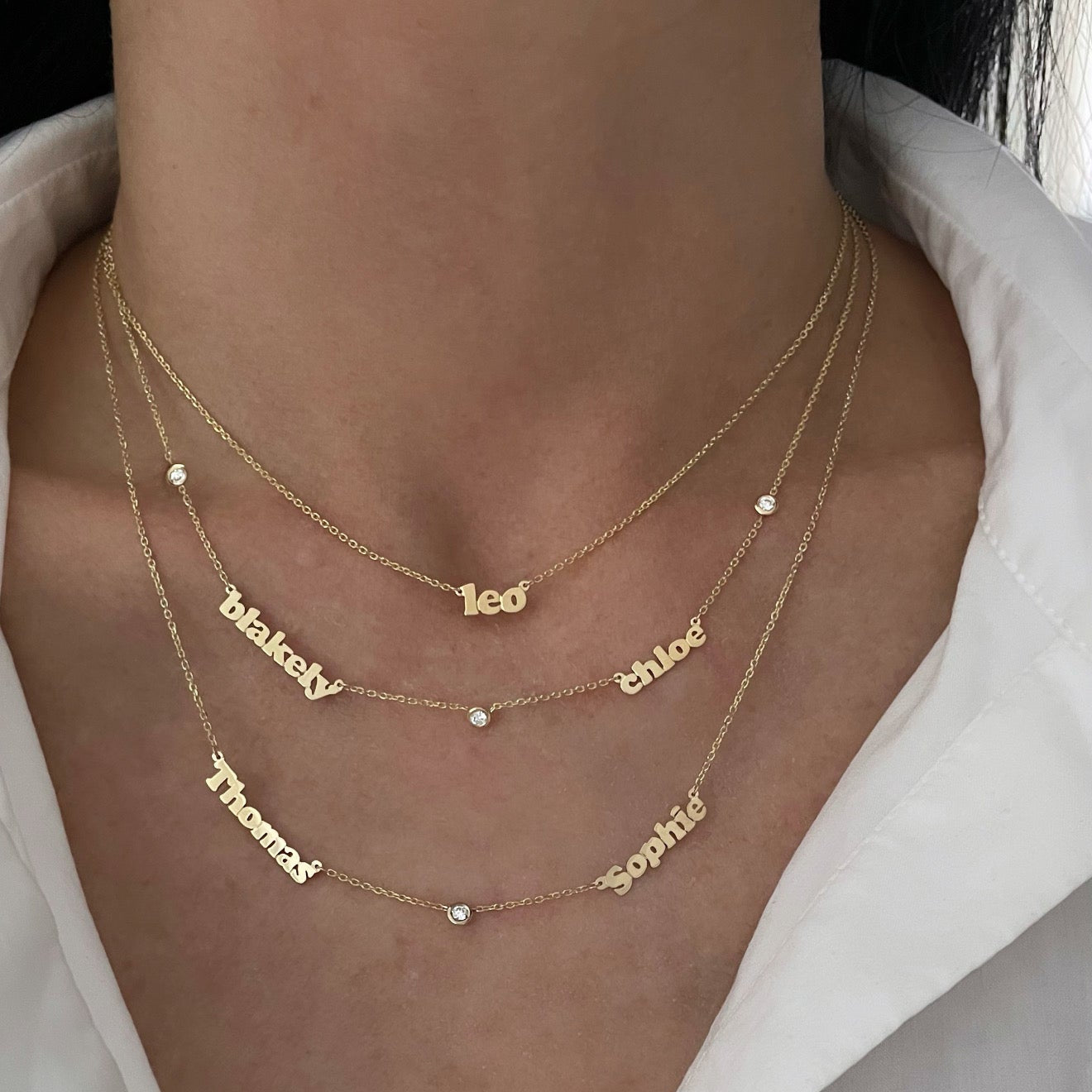 Mini Me Multi Name With Diamonds