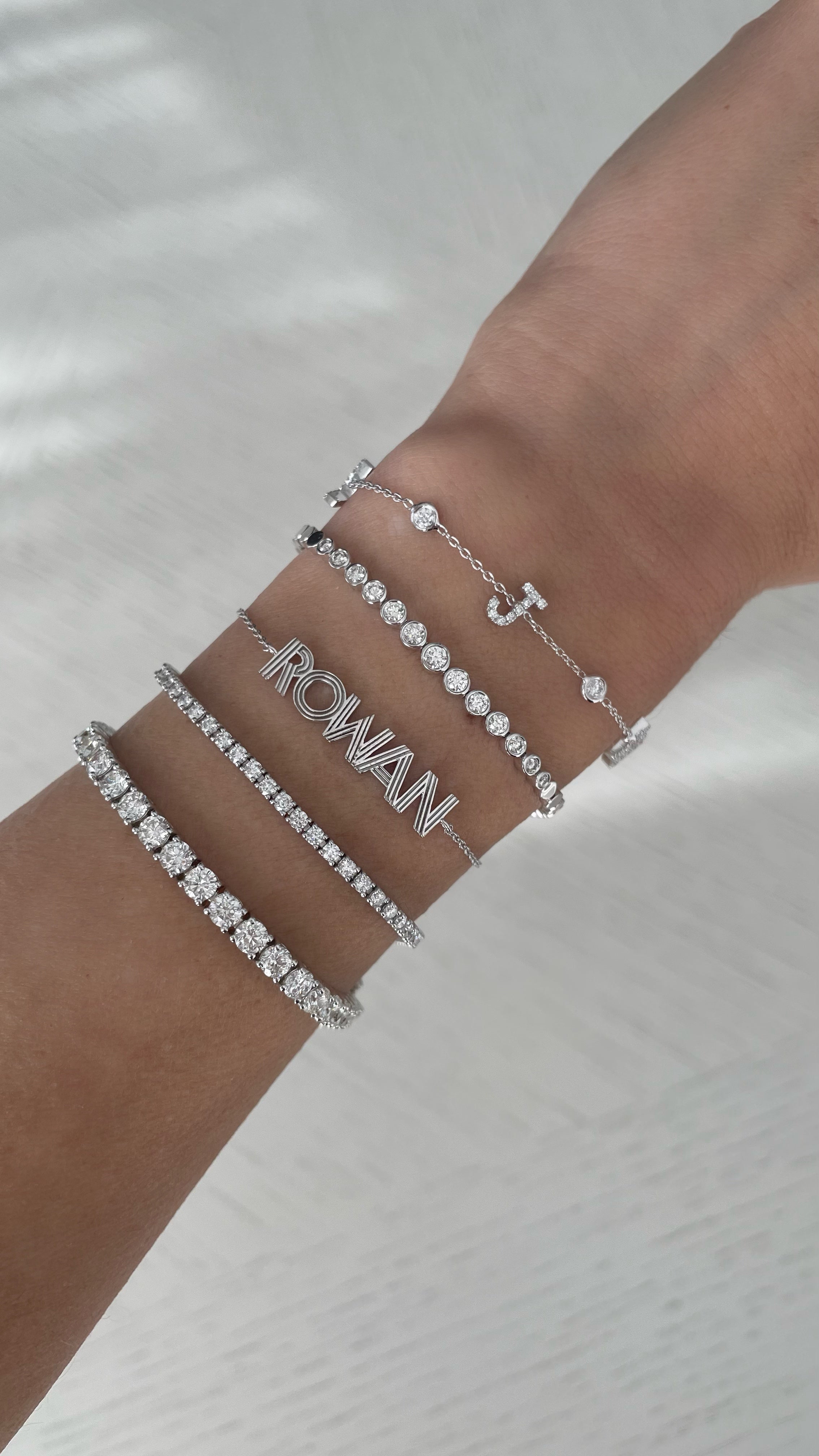 Graduated Diamond Bezel Tennis Bracelet