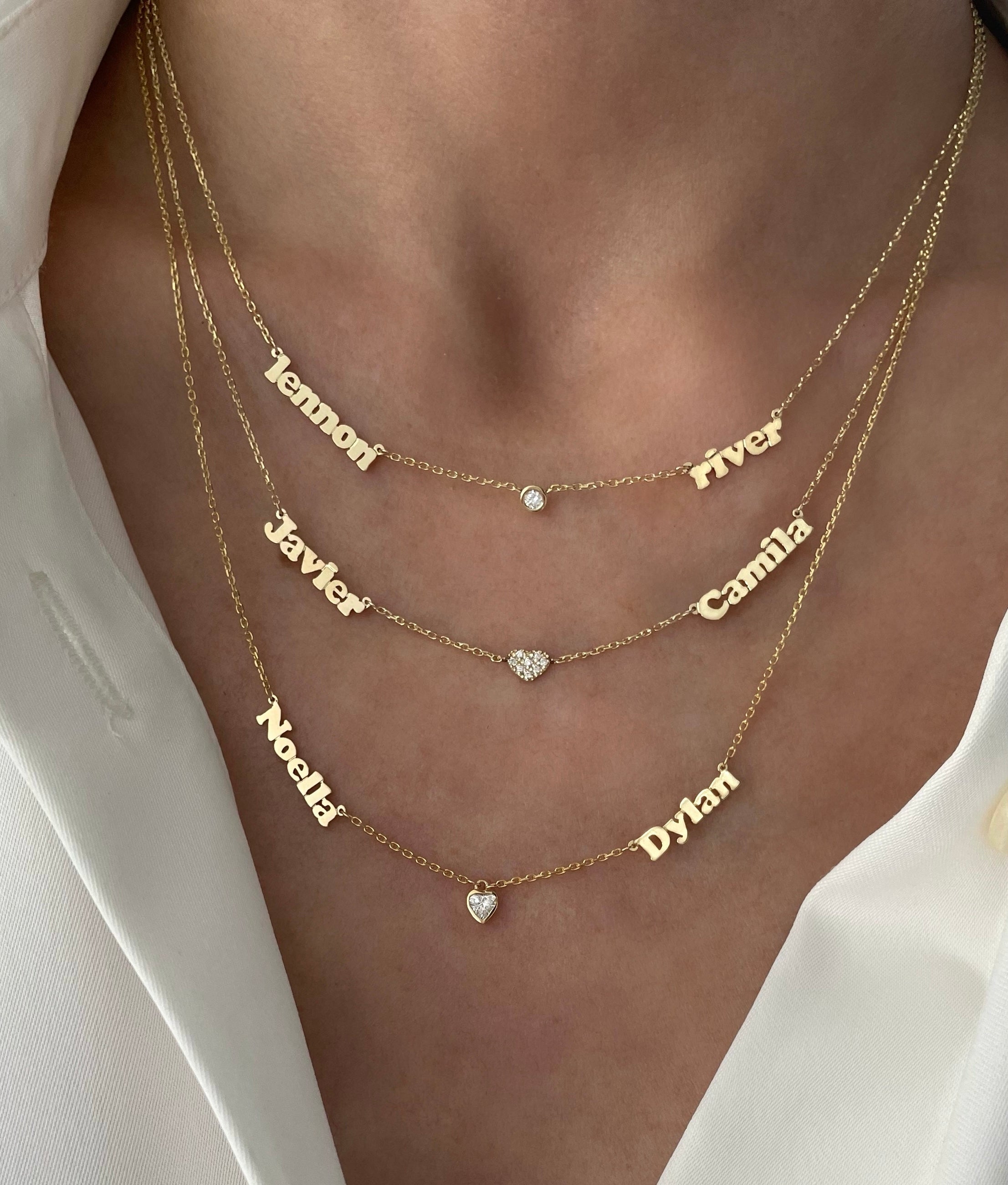 Mini Me Multi Name With Diamonds