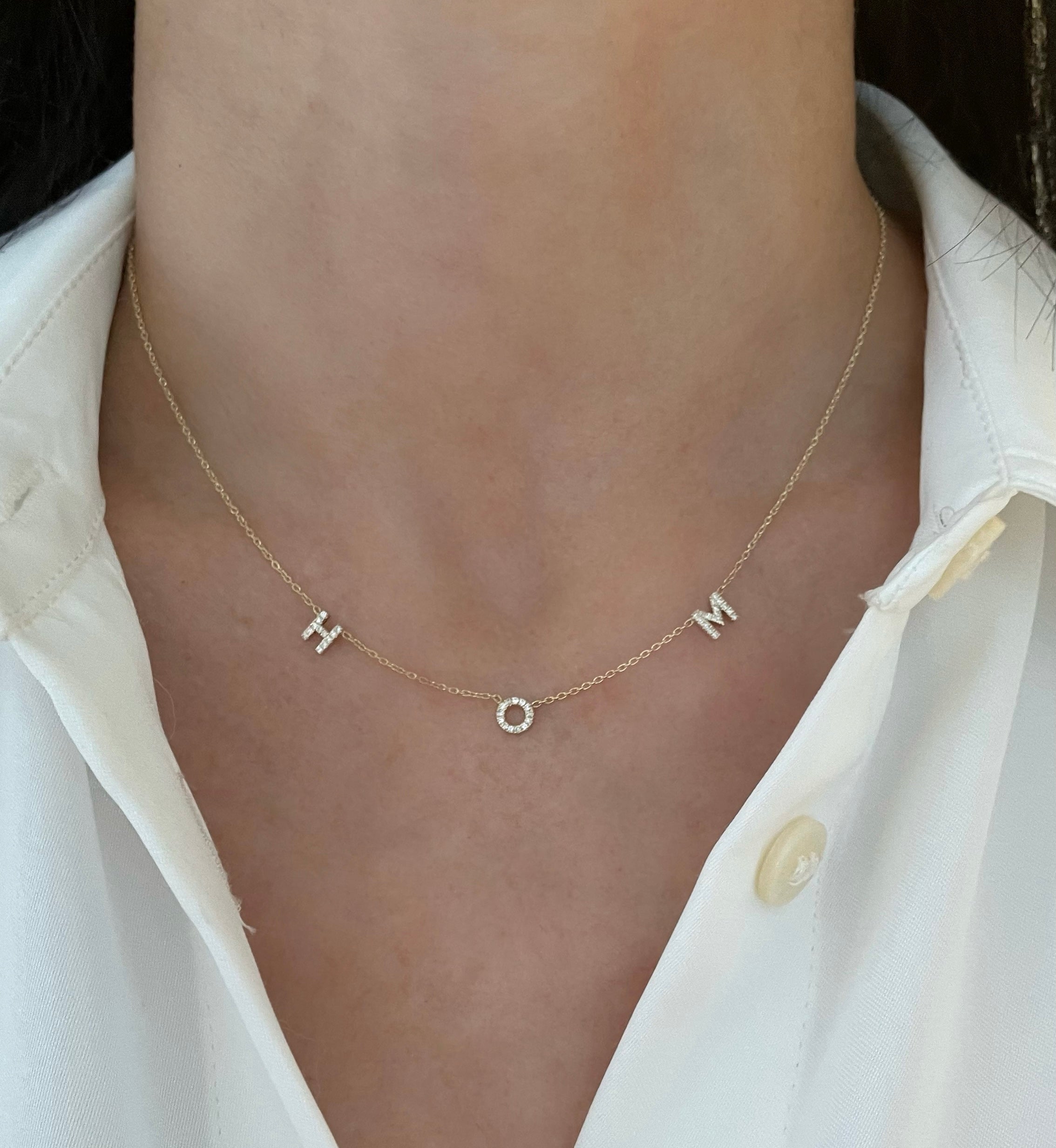 Mini Diamond Spaced Out Letters