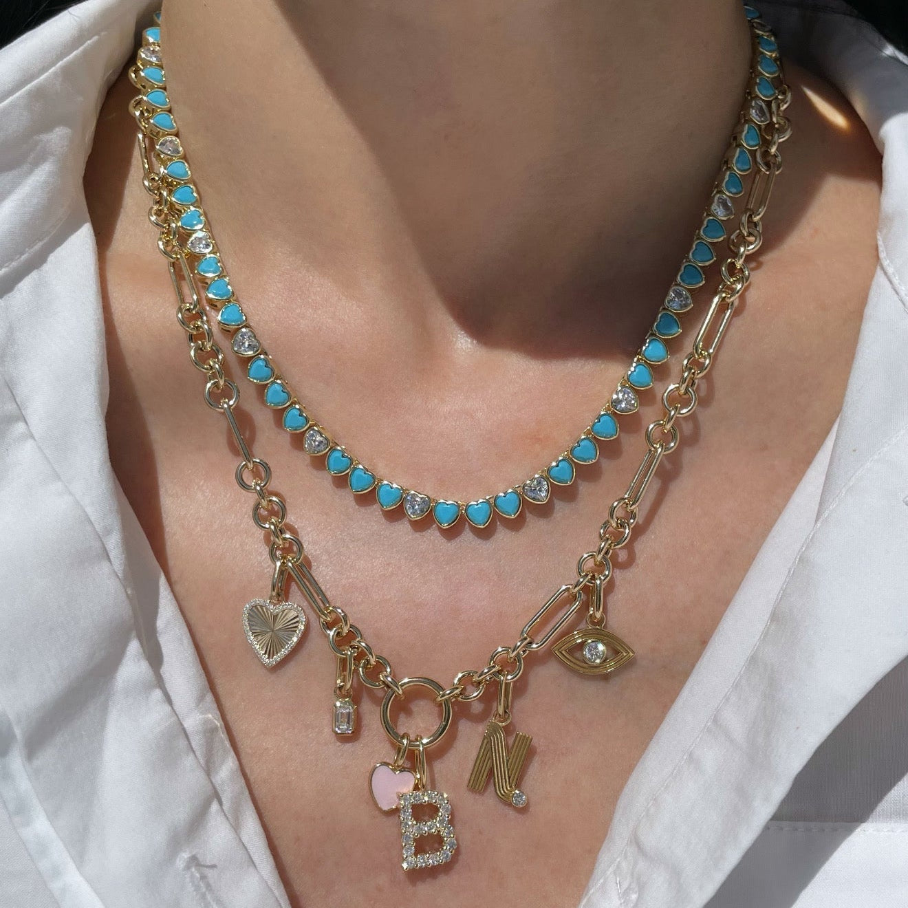 Bezel Set Diamond Drop Charm - Sold Separately