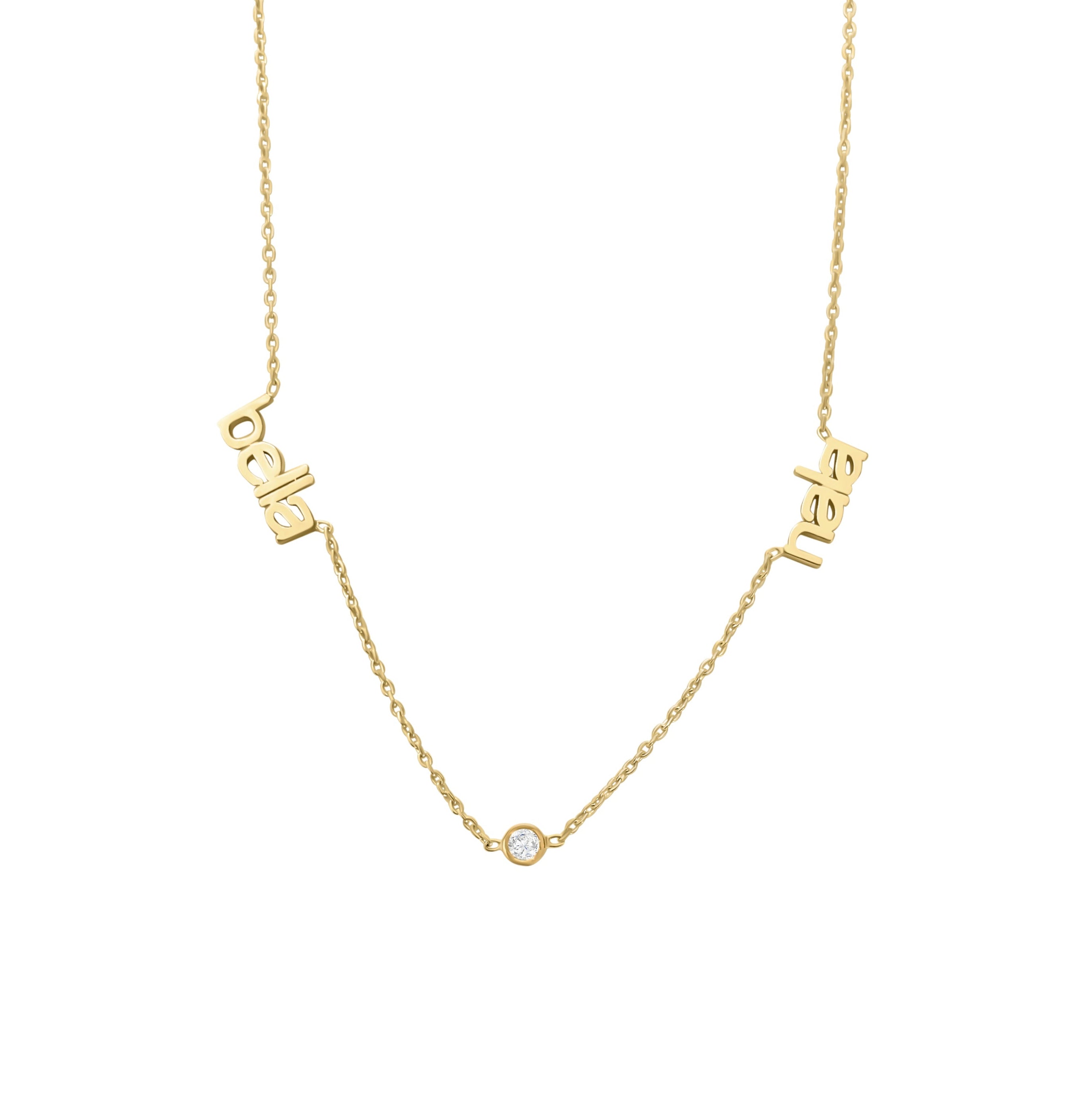 Mini Modern Slim Name Necklace