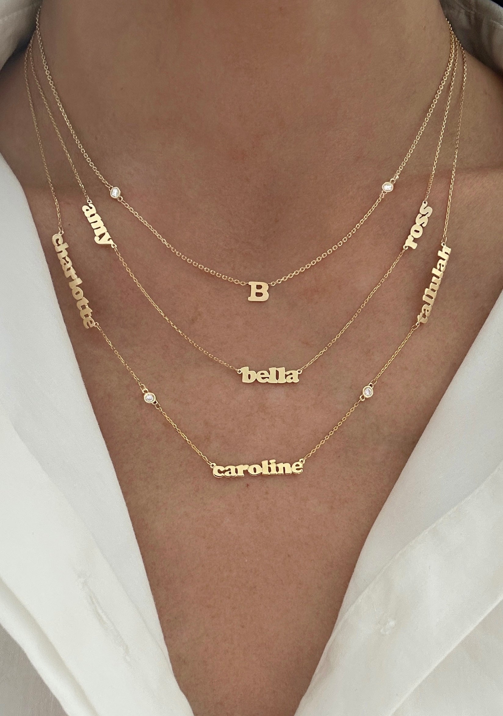 Mini Me Multi Name With Diamonds