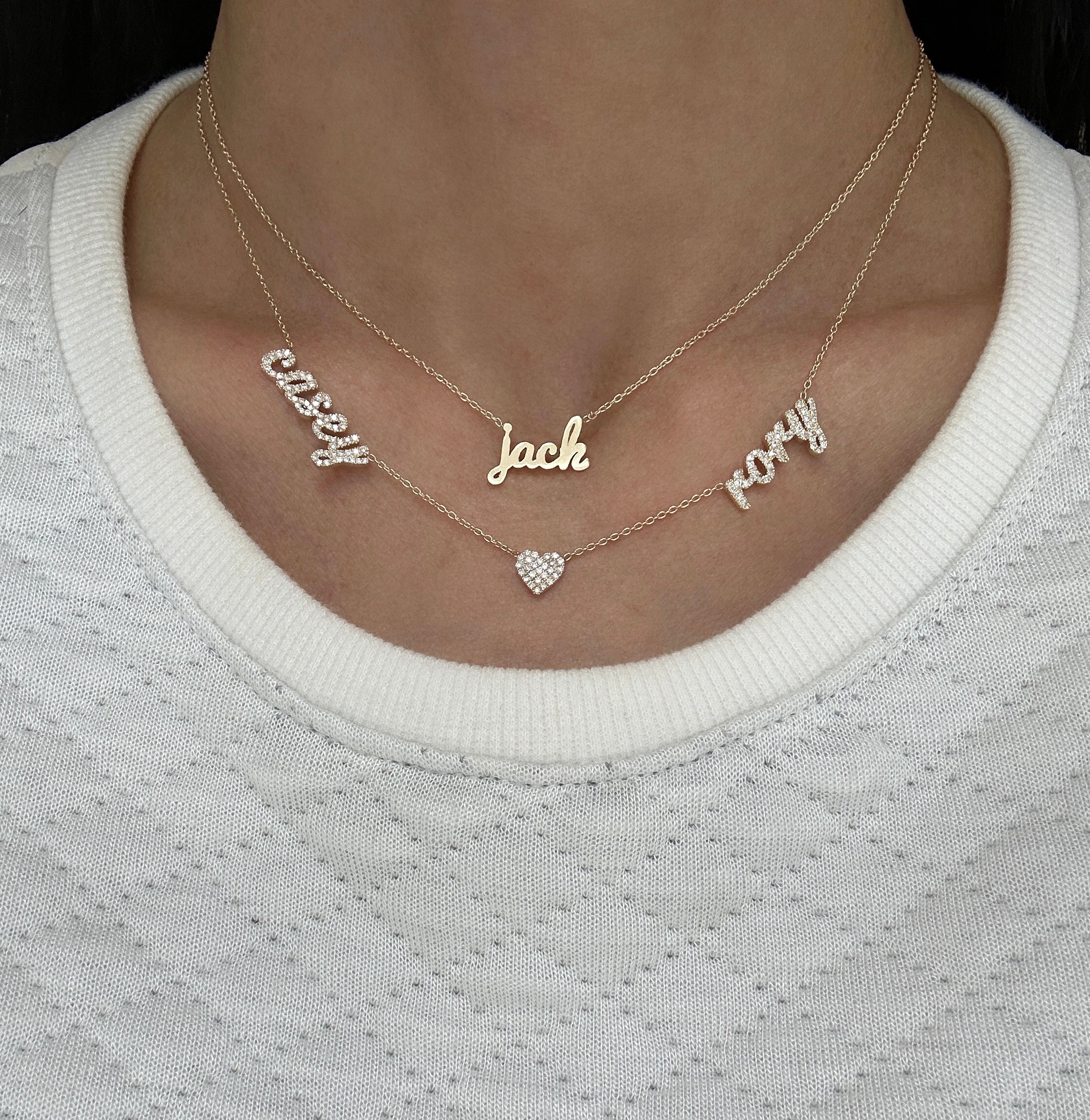 Small Gold Script Name Necklace