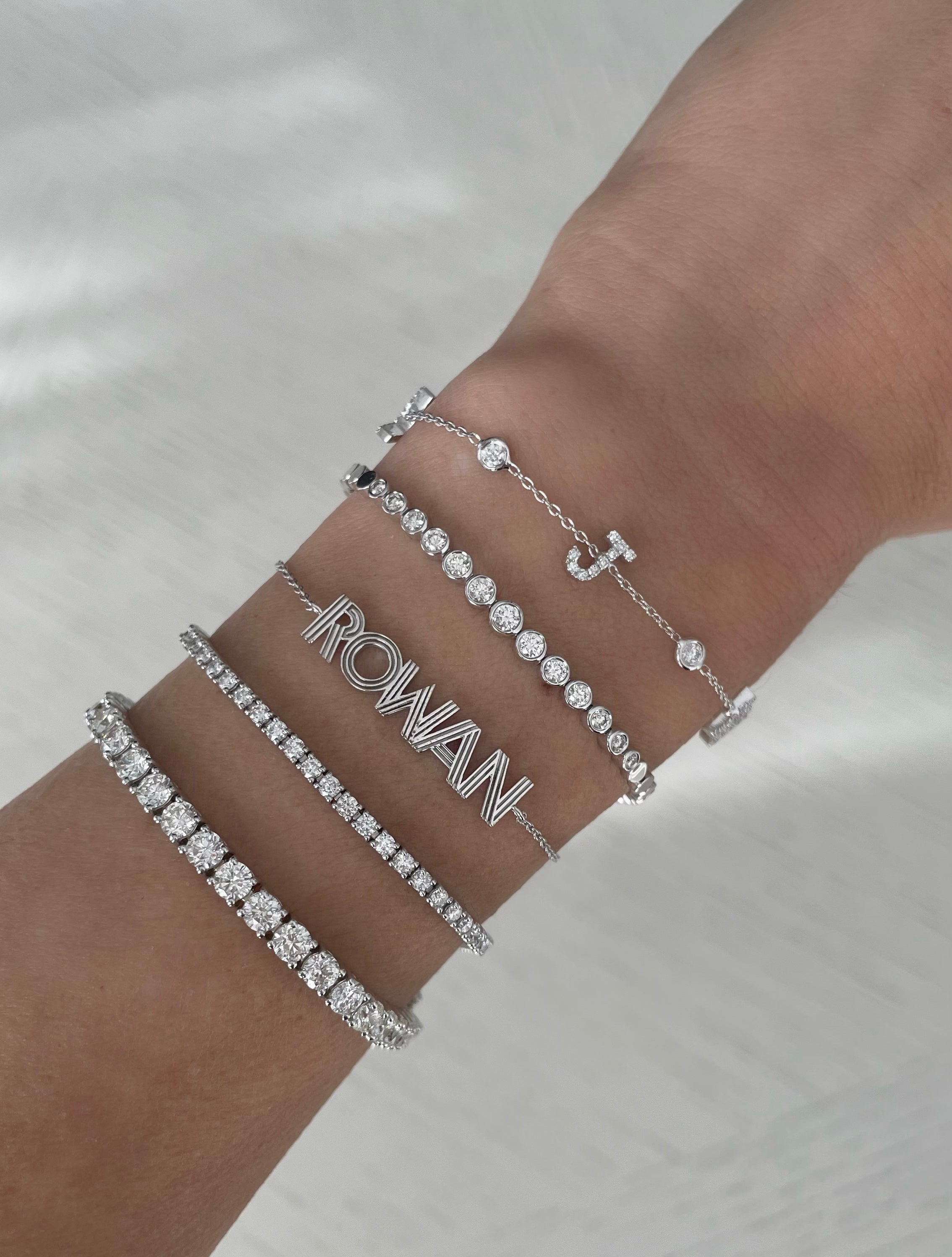 Fluted Name Bracelet