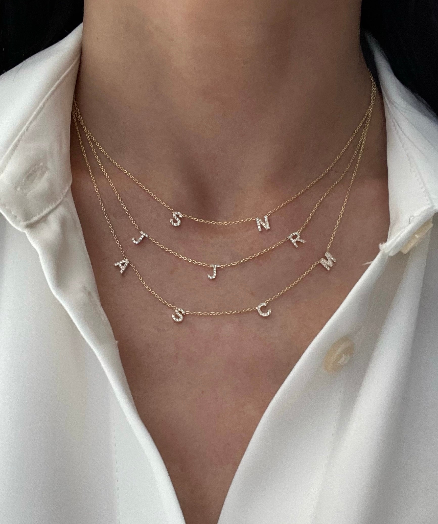 Mini Diamond Spaced Out Letters