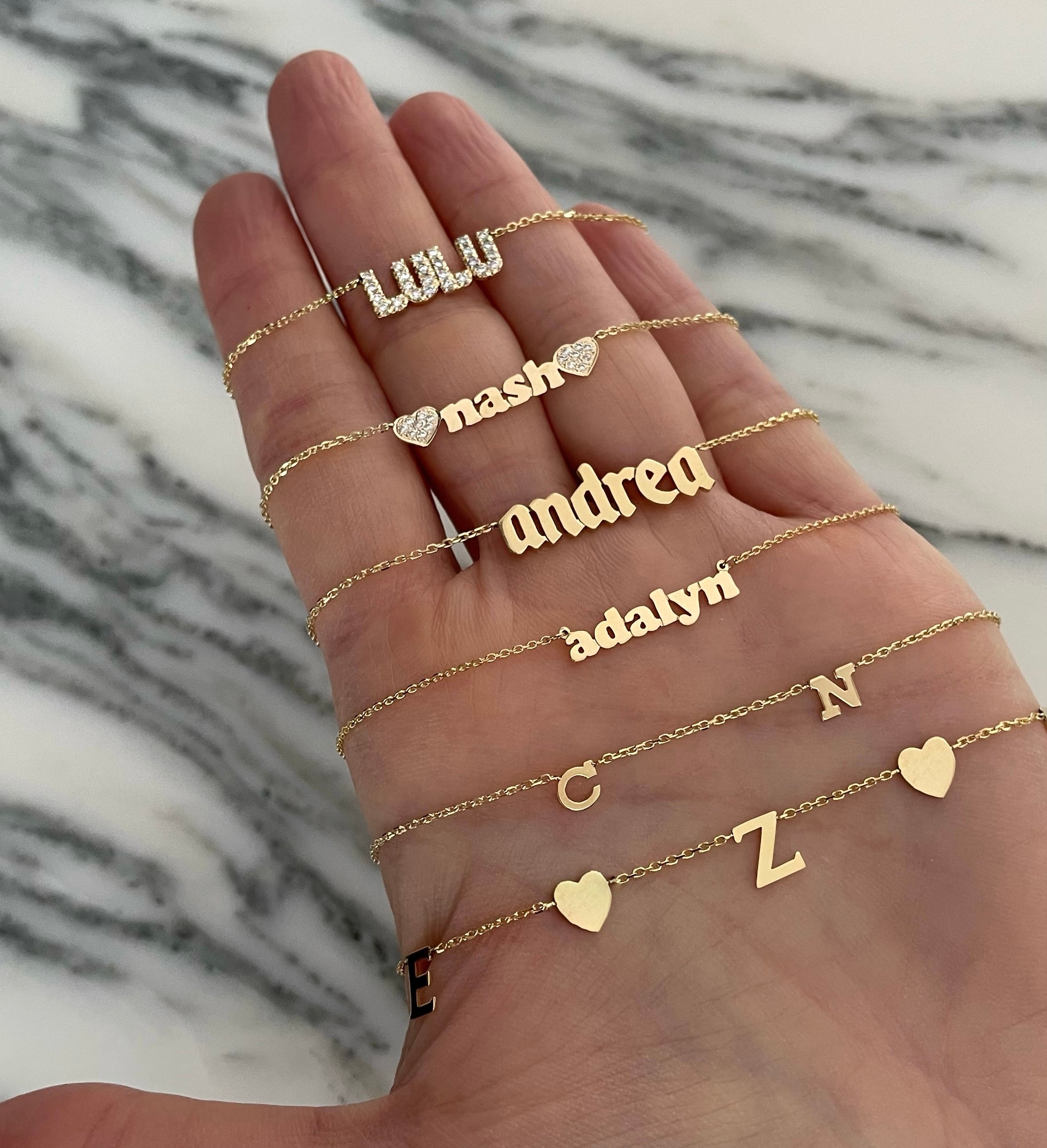 Modern Gothic Name Necklace