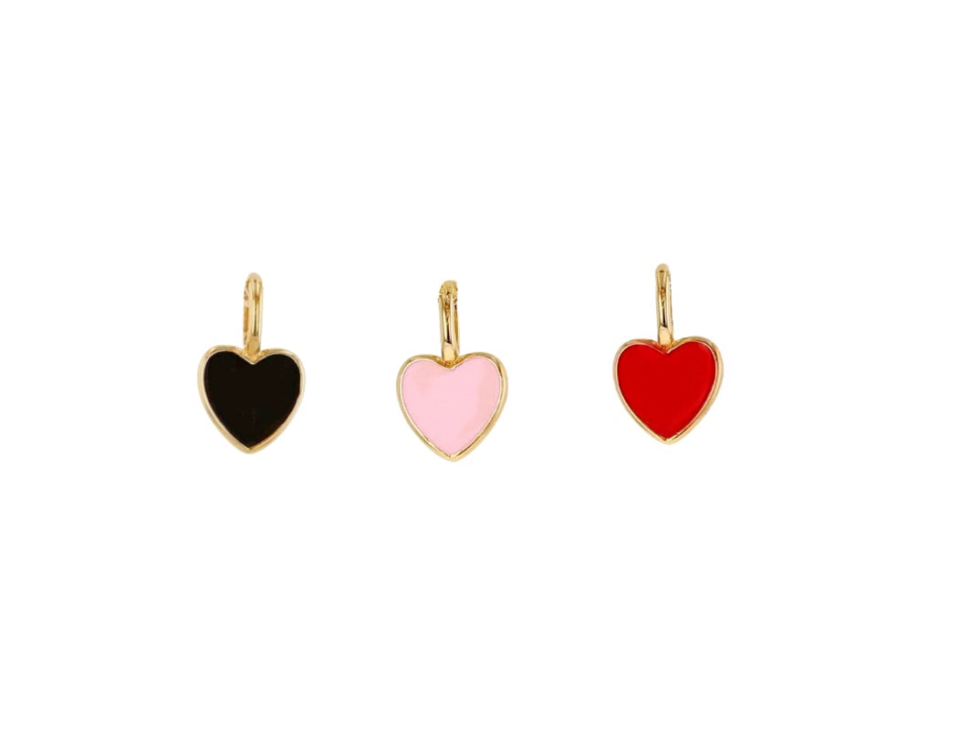 Small Enamel Heart Charm