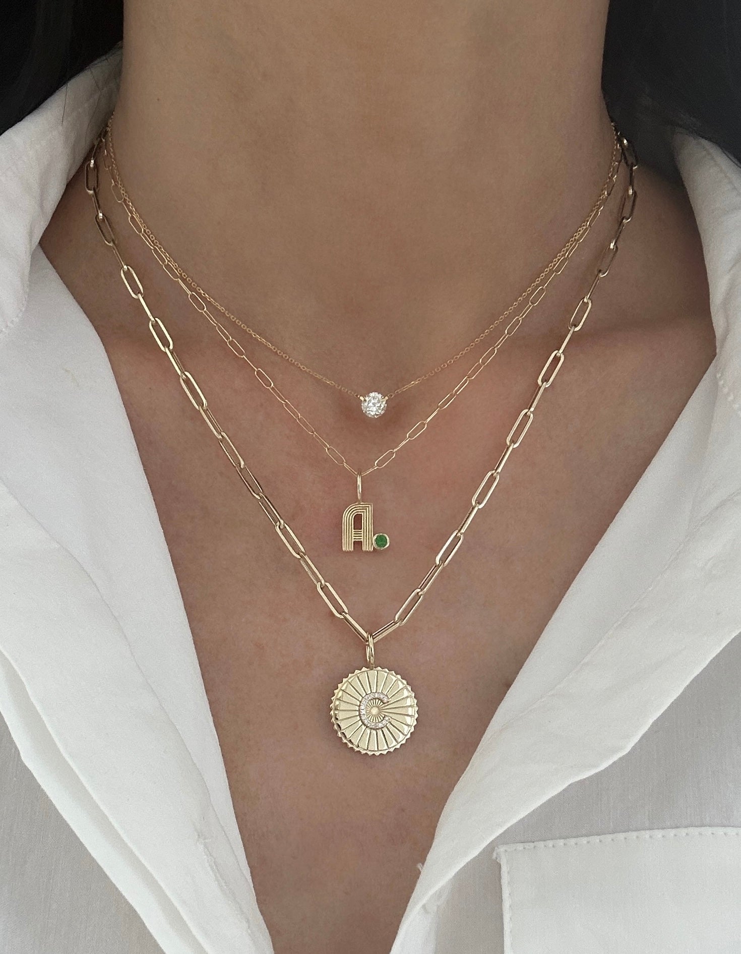 Starburst Diamond Letter Charm