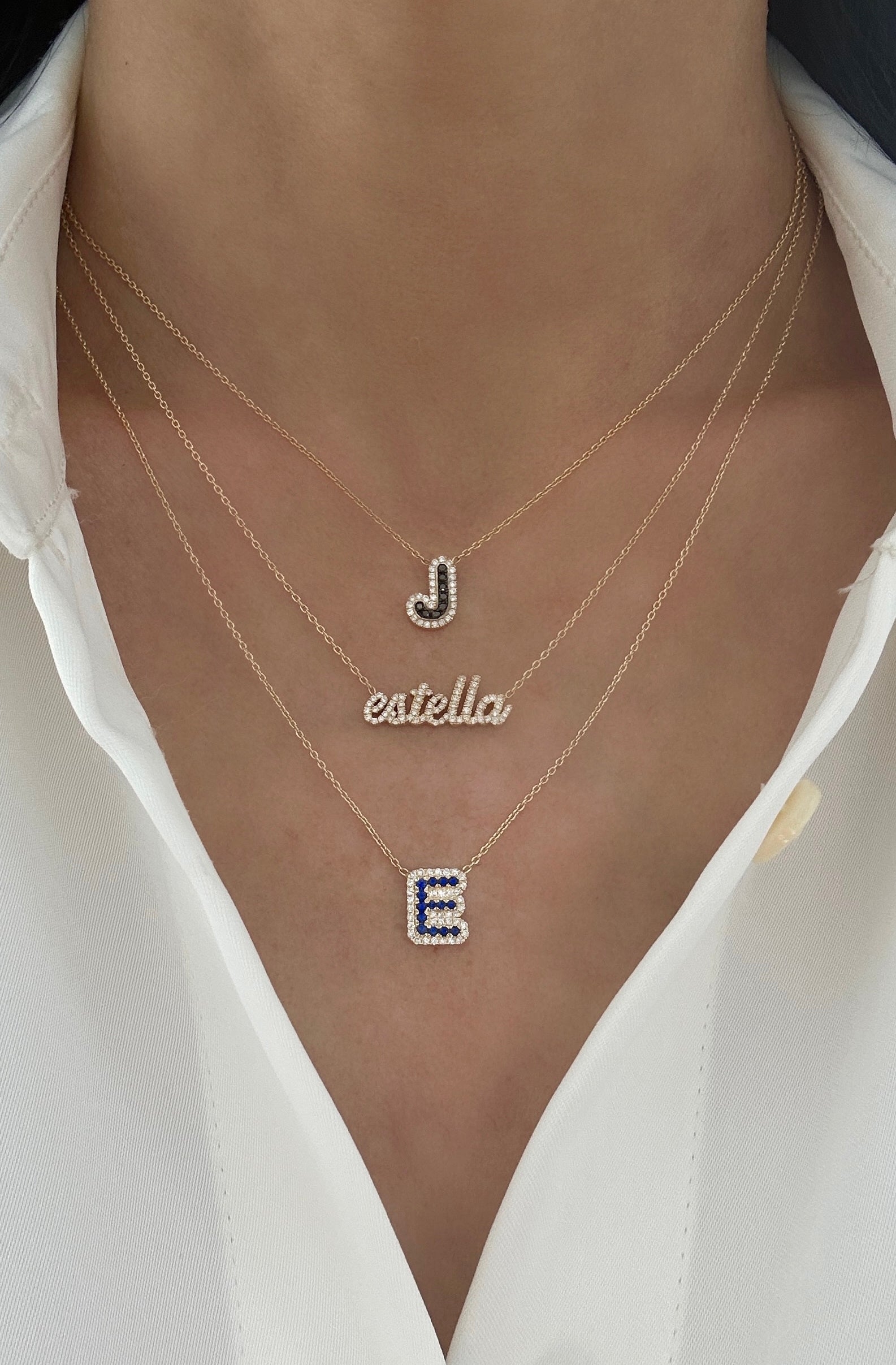 Uppercase Diamond Block Letter - More Color Options!