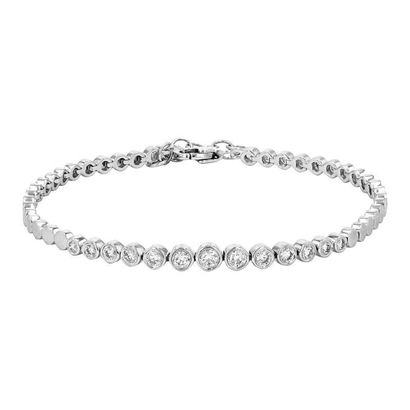 Graduated Diamond Bezel Tennis Bracelet