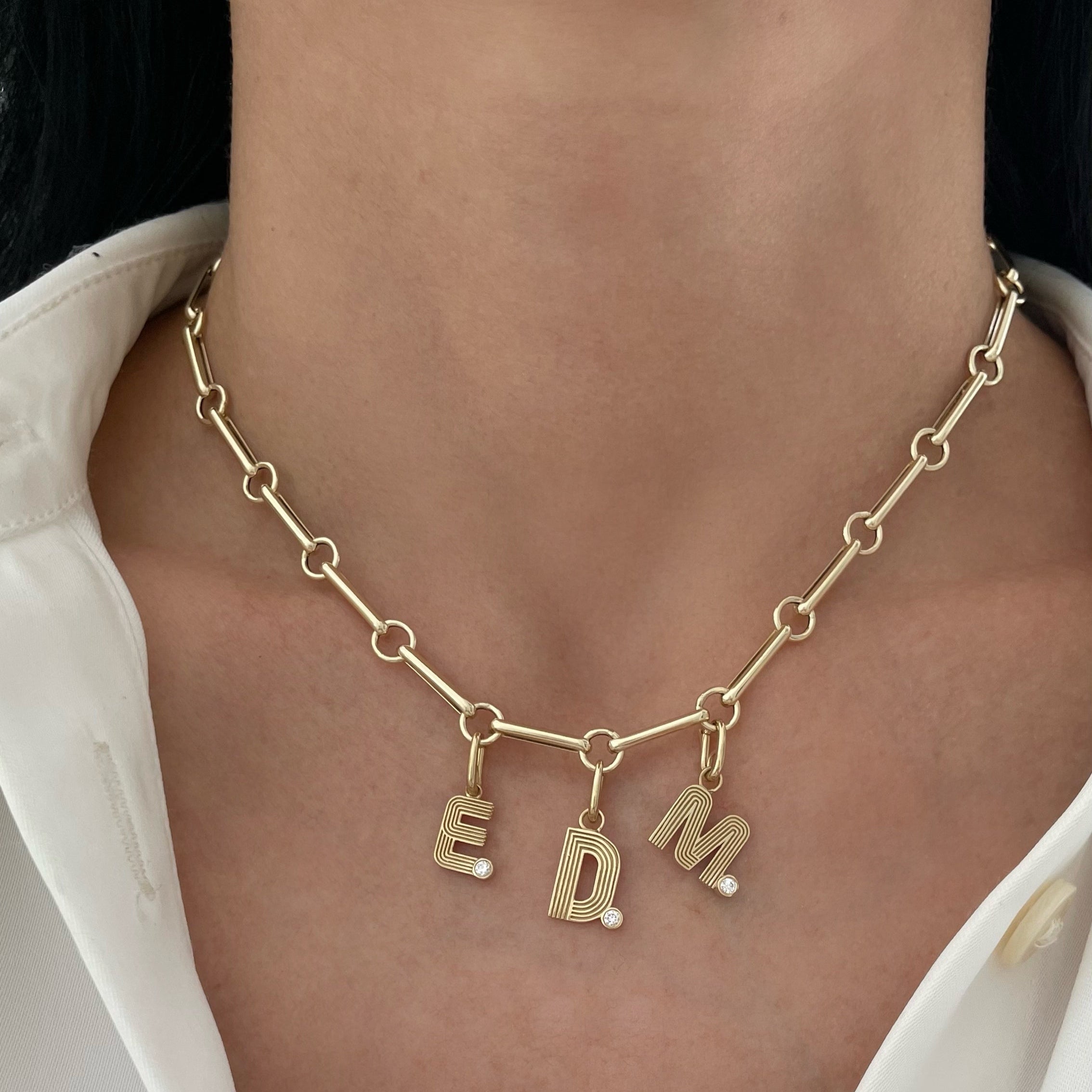 Gold Elongated Link Chain