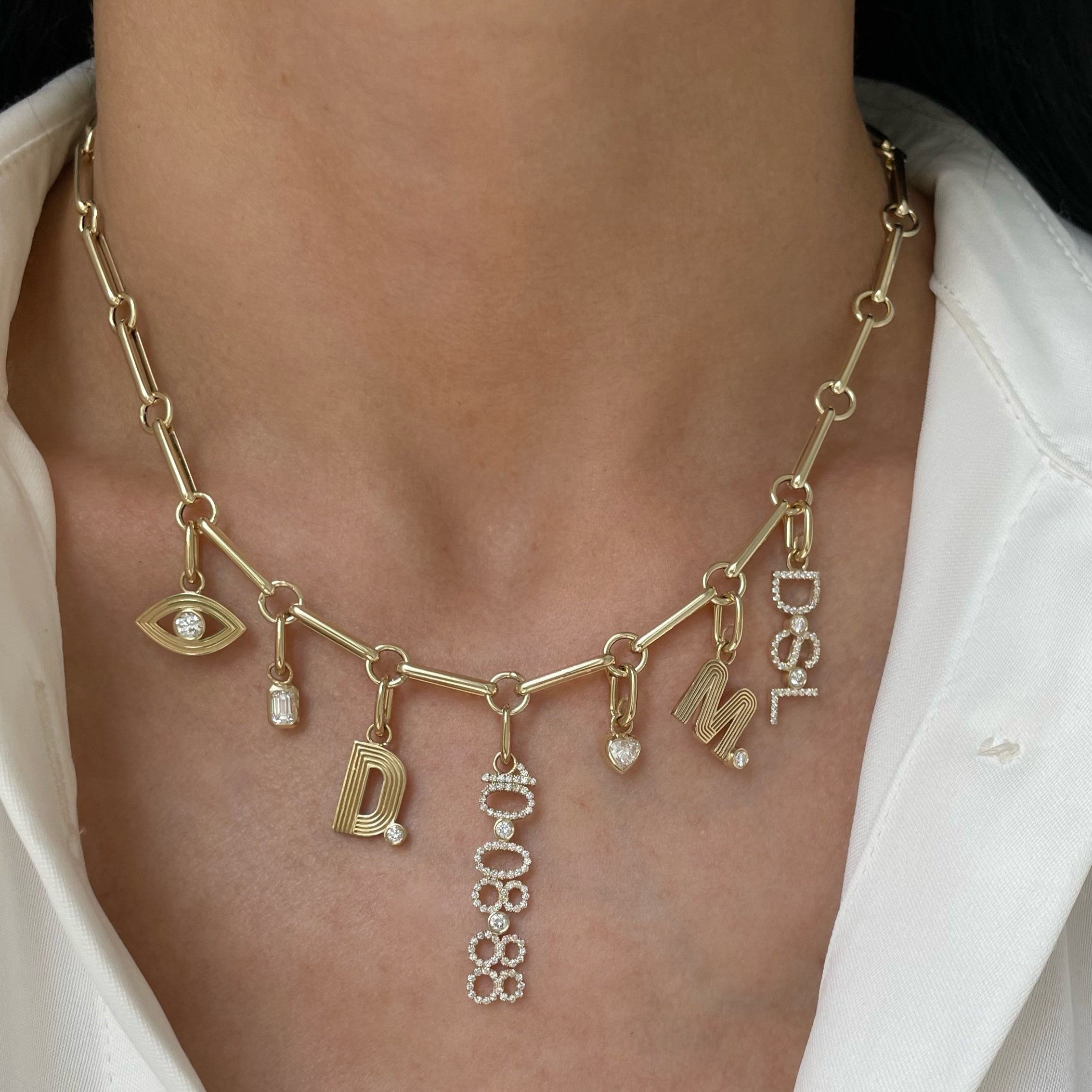 Gold Elongated Link Chain