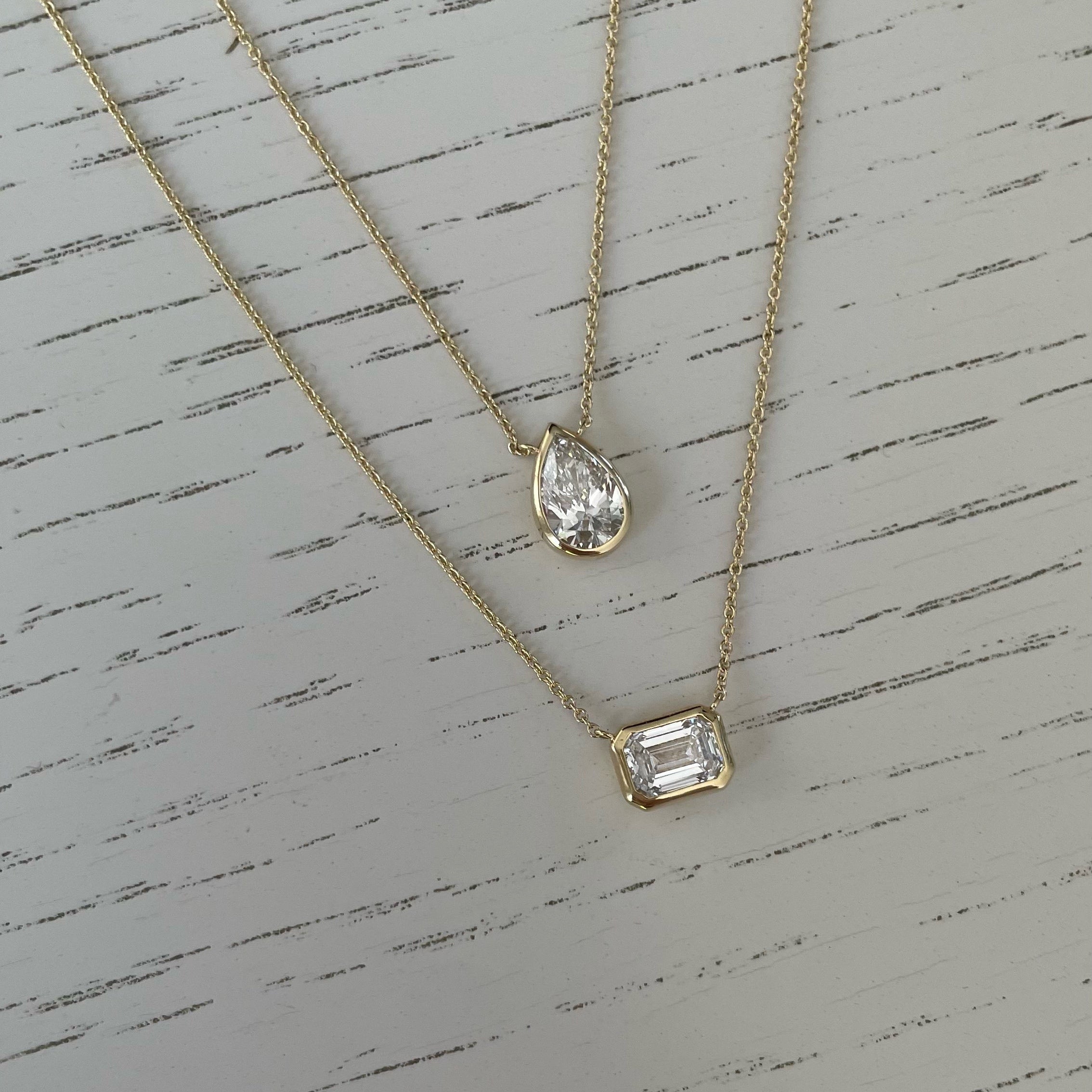 Lab Diamond Pendant Necklace
