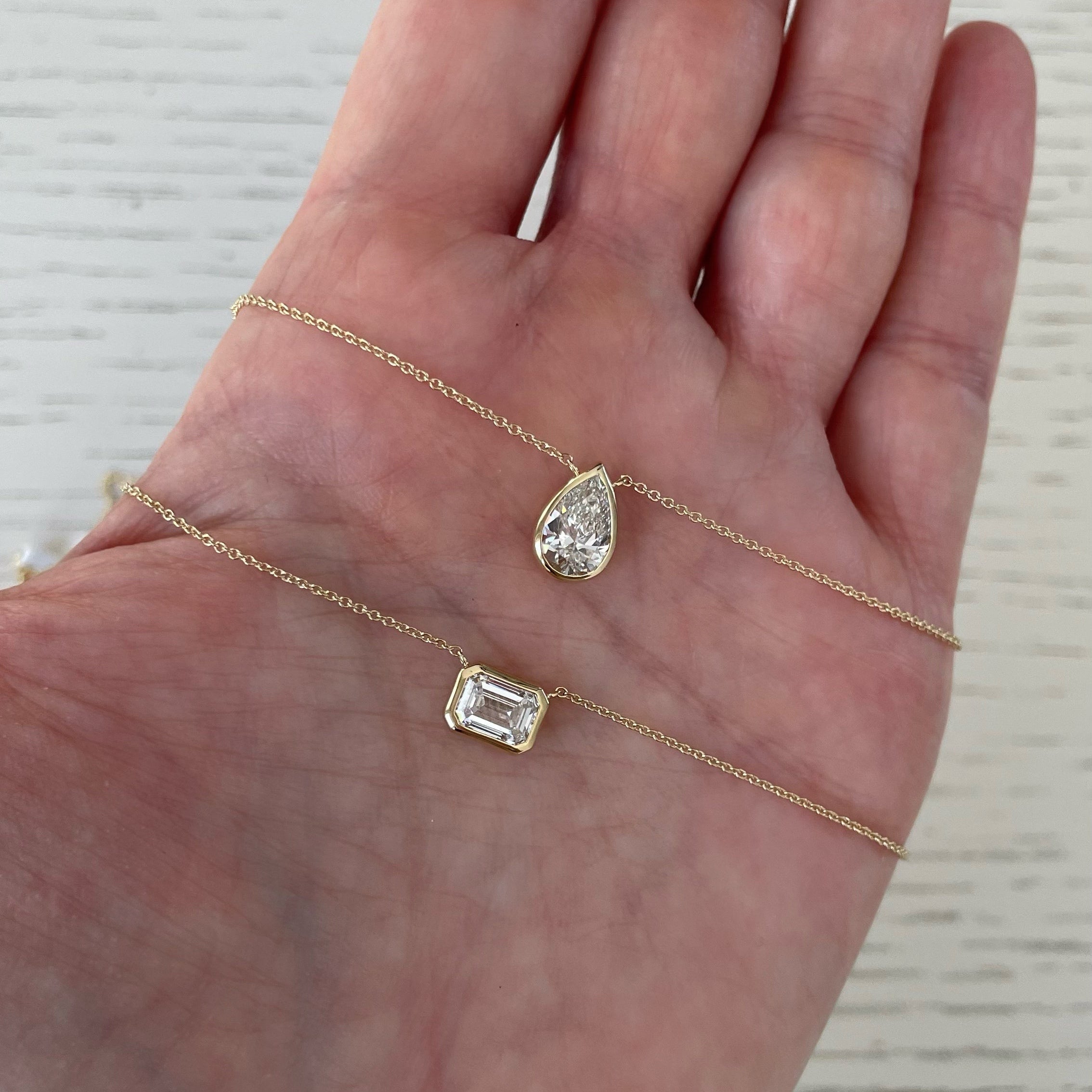 Lab Diamond Pendant Necklace