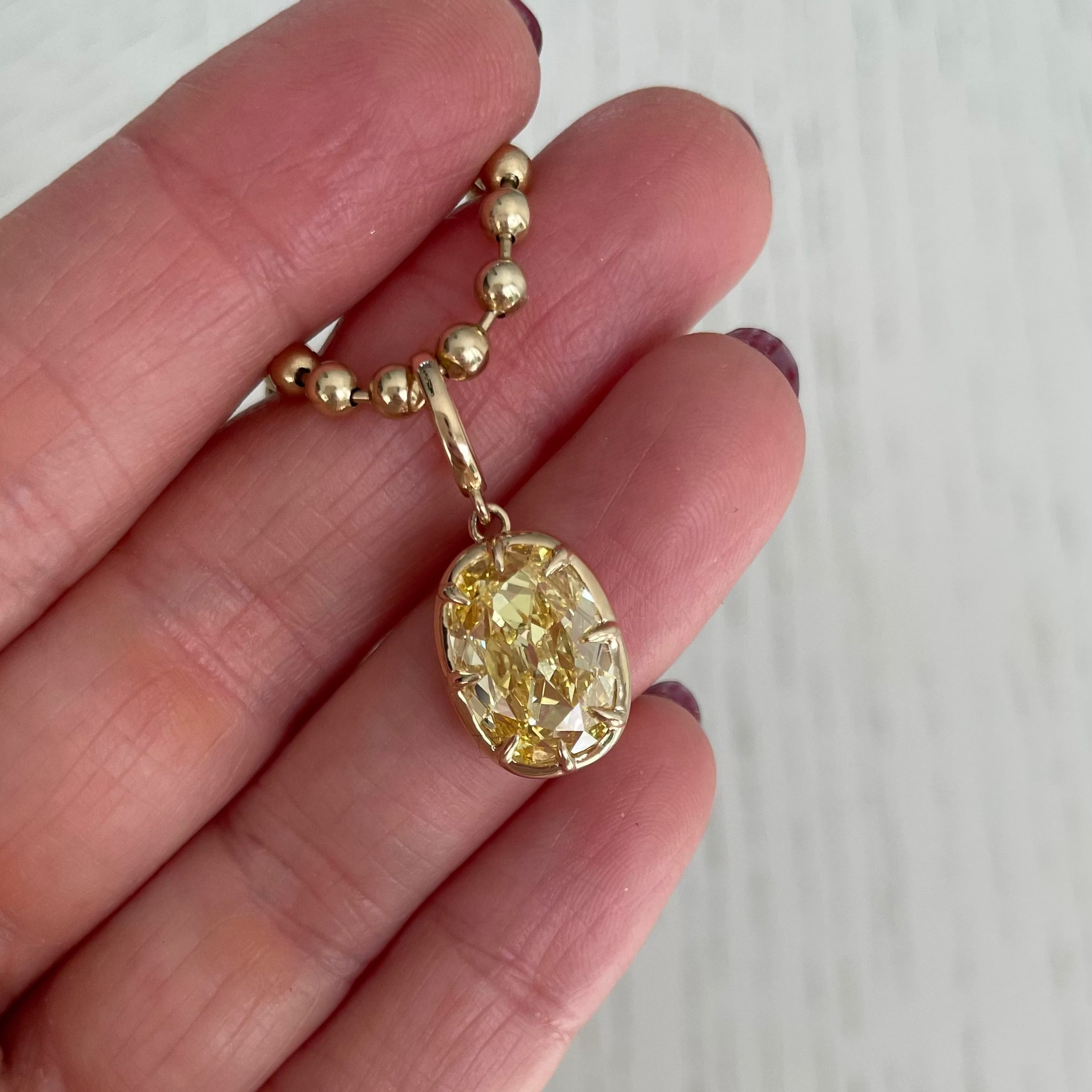 Georgian Yellow Lab Diamond Charm
