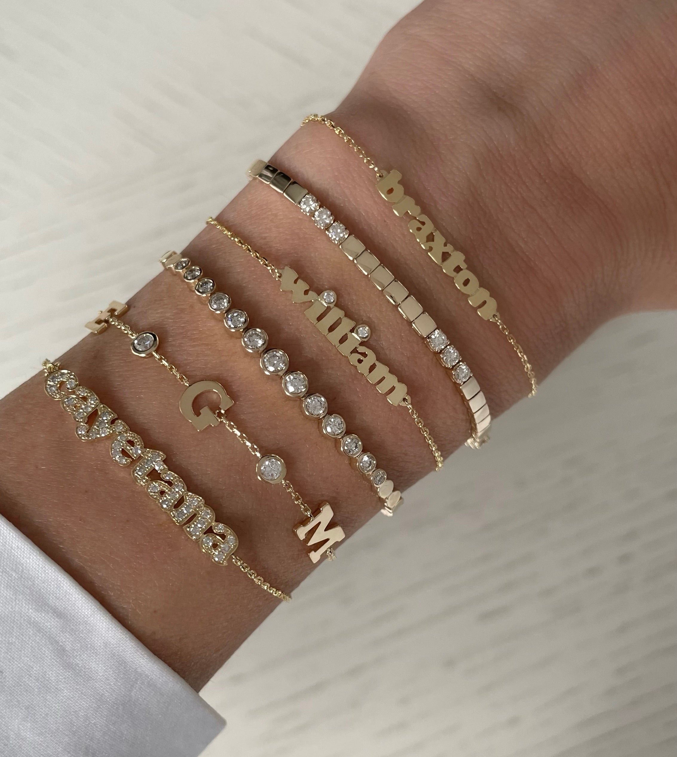 Graduated Diamond Bezel Tennis Bracelet