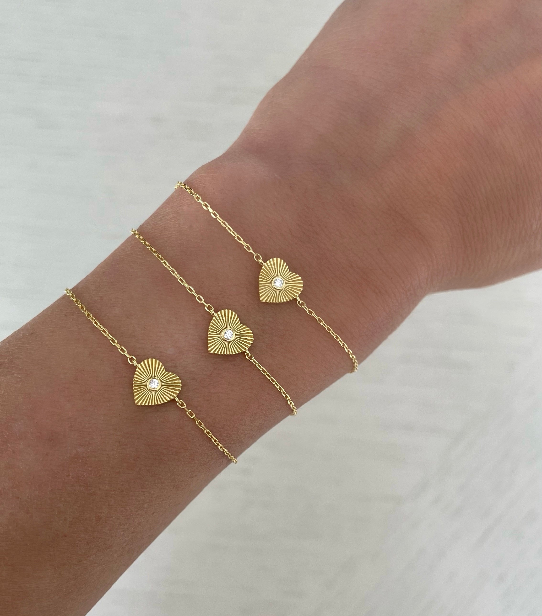 Fluted Heart Bracelet - Limited Edition