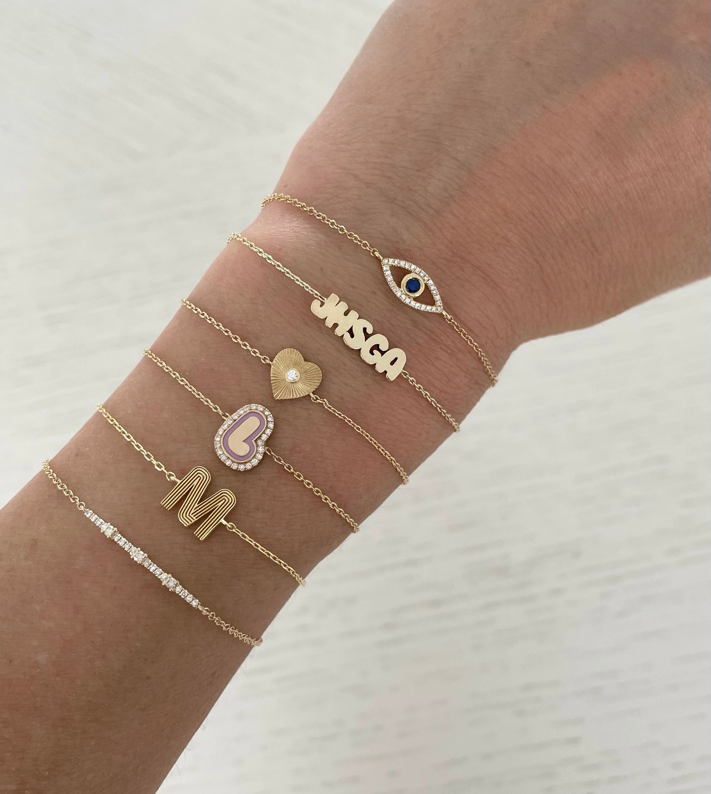 Fluted Heart Bracelet - Limited Edition