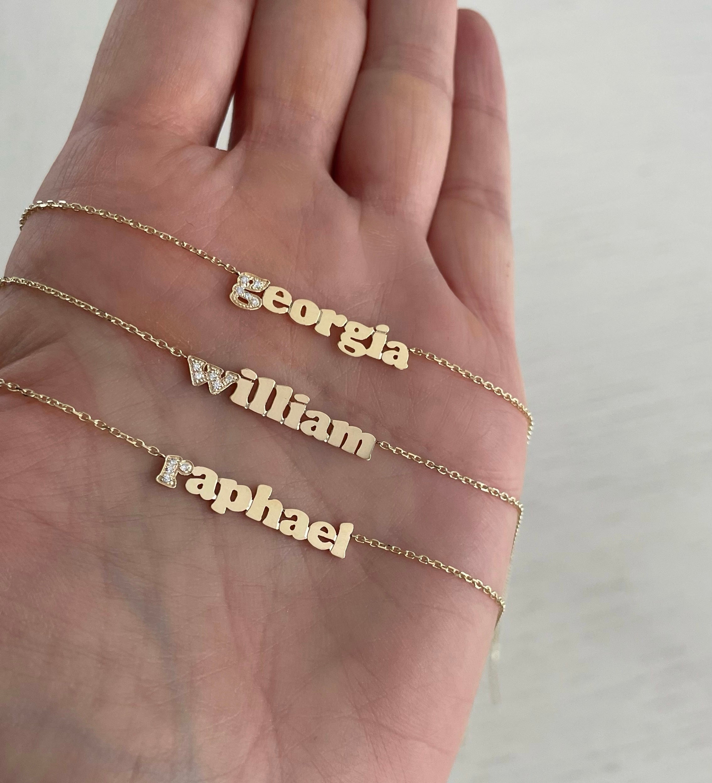 Mini Me - First Letter in Diamonds