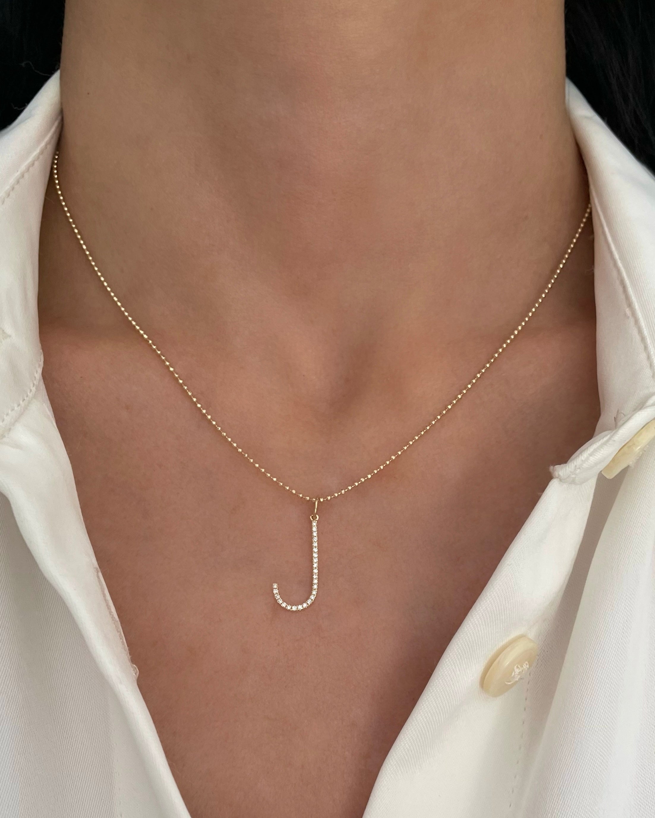 Large Pave Diamond Initial Charm