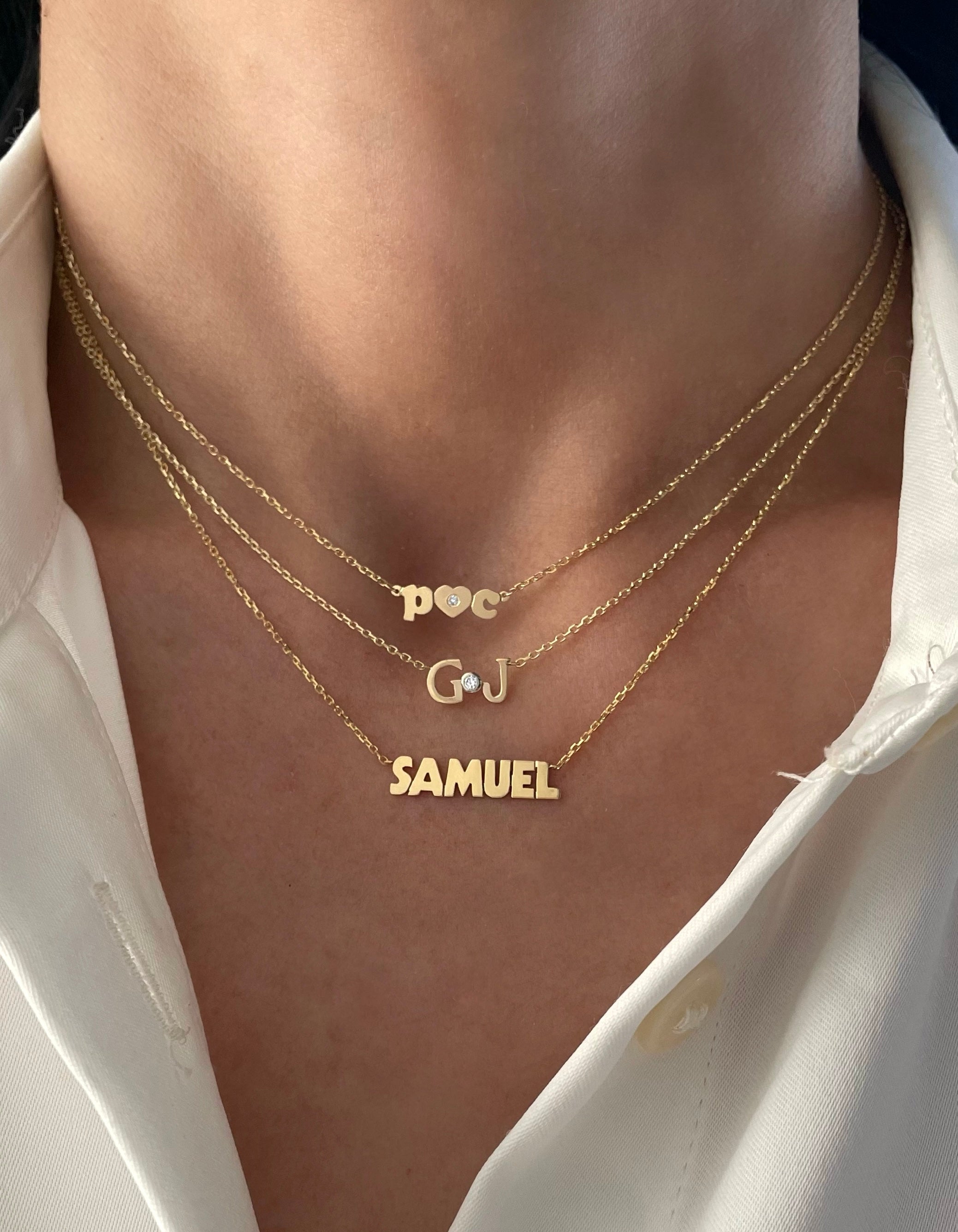 Uppercase Name Necklace