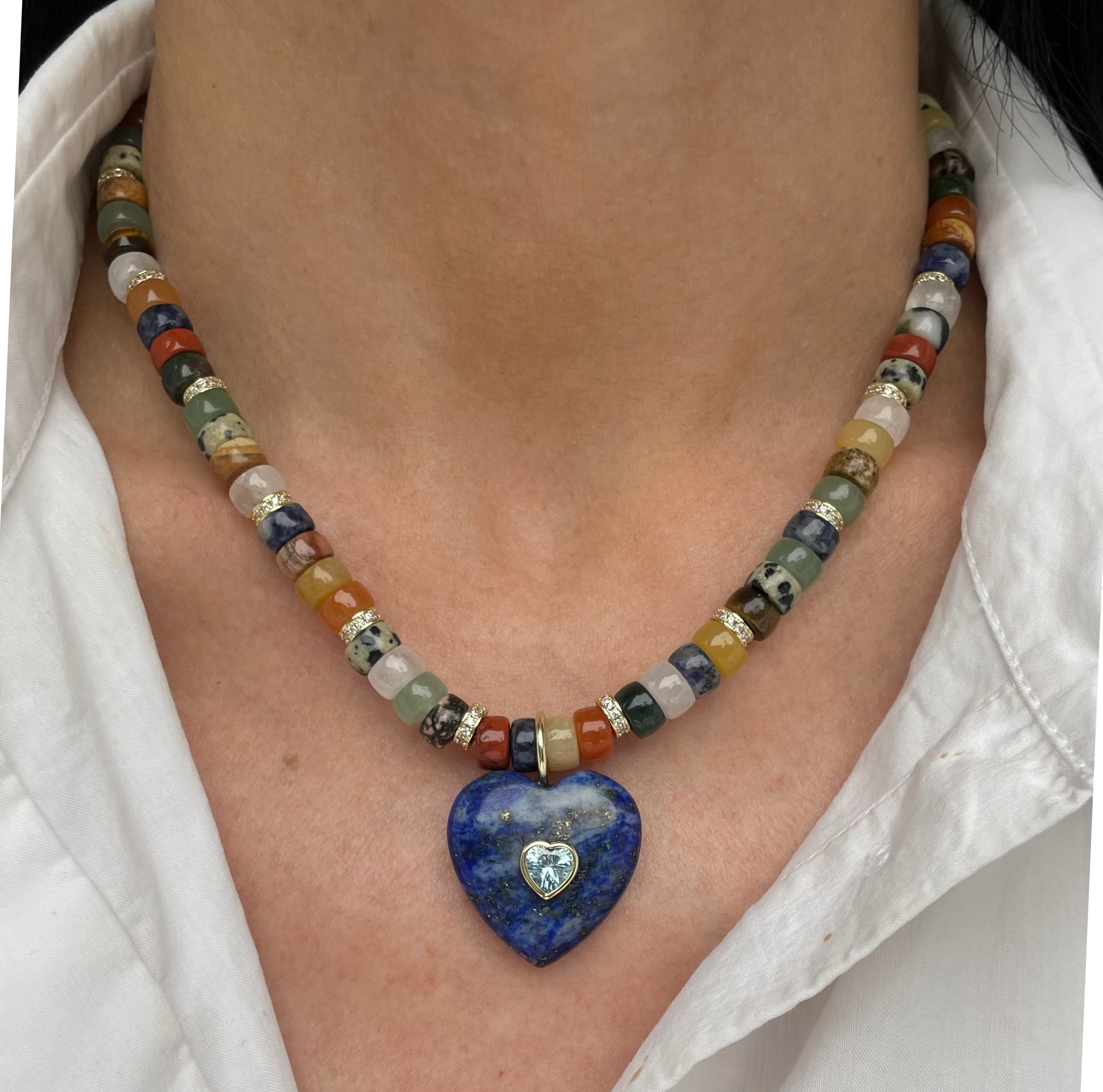 Multi Color Stone Beaded Necklace