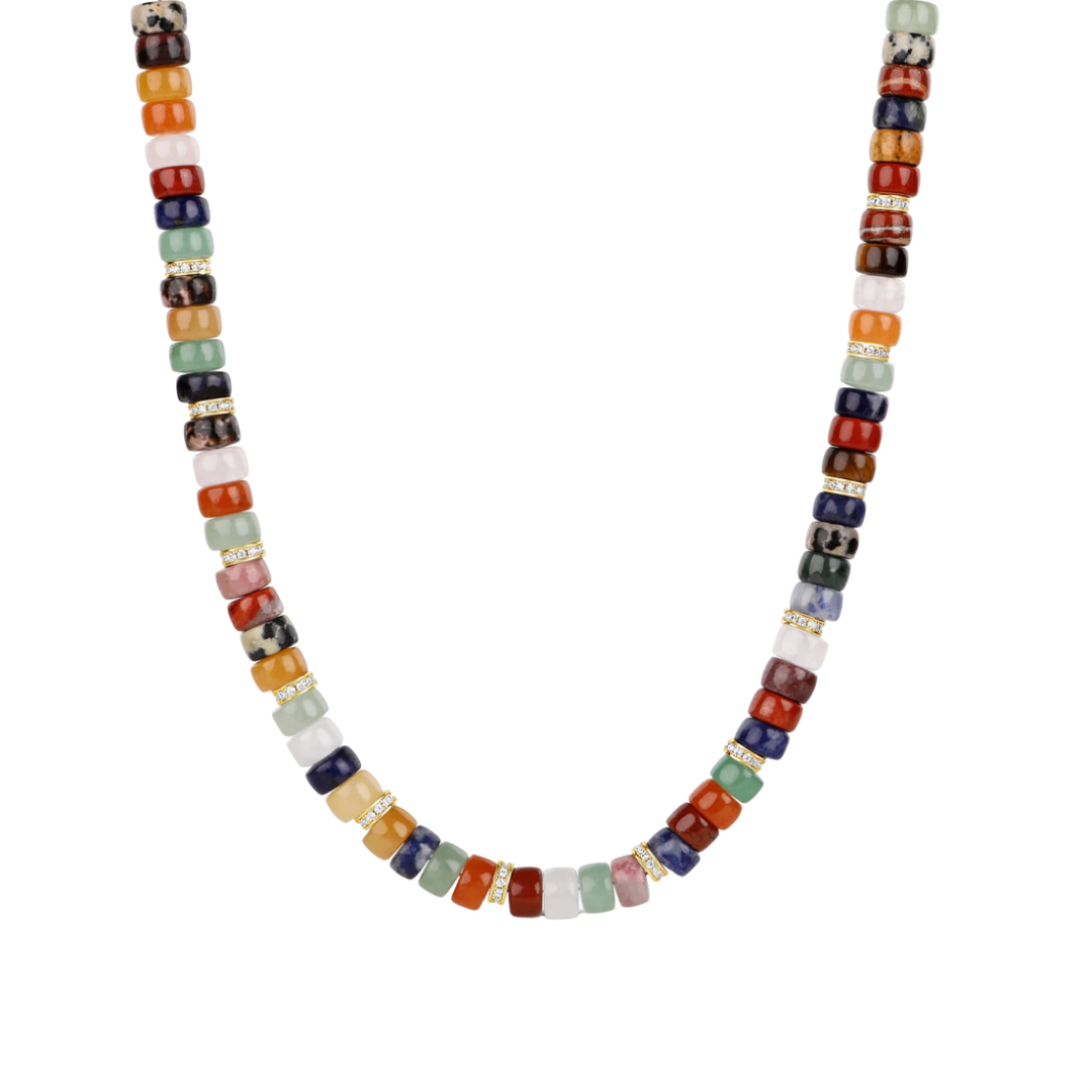 Multi Color Stone Beaded Necklace