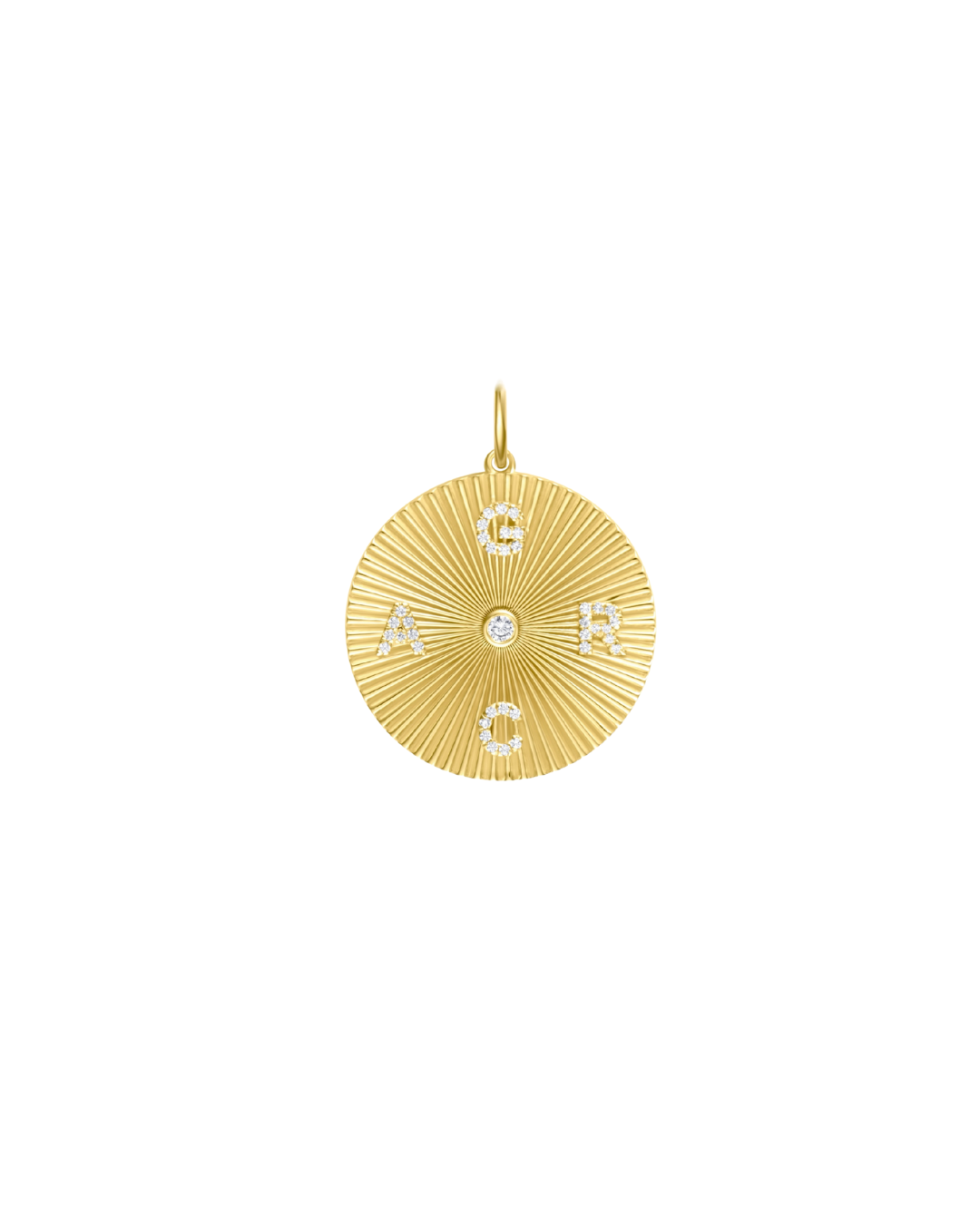 Large Medallion Charm - Gold Plated