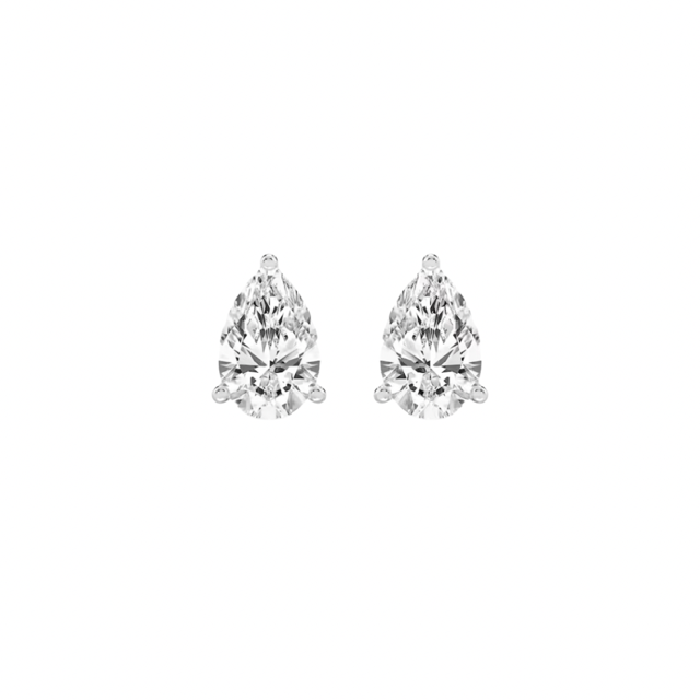 Lab Pear Diamond Studs