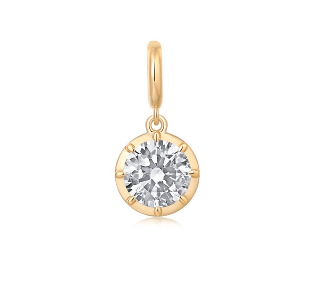 Georgian Round Lab Diamond Charm - SAMPLE SALE