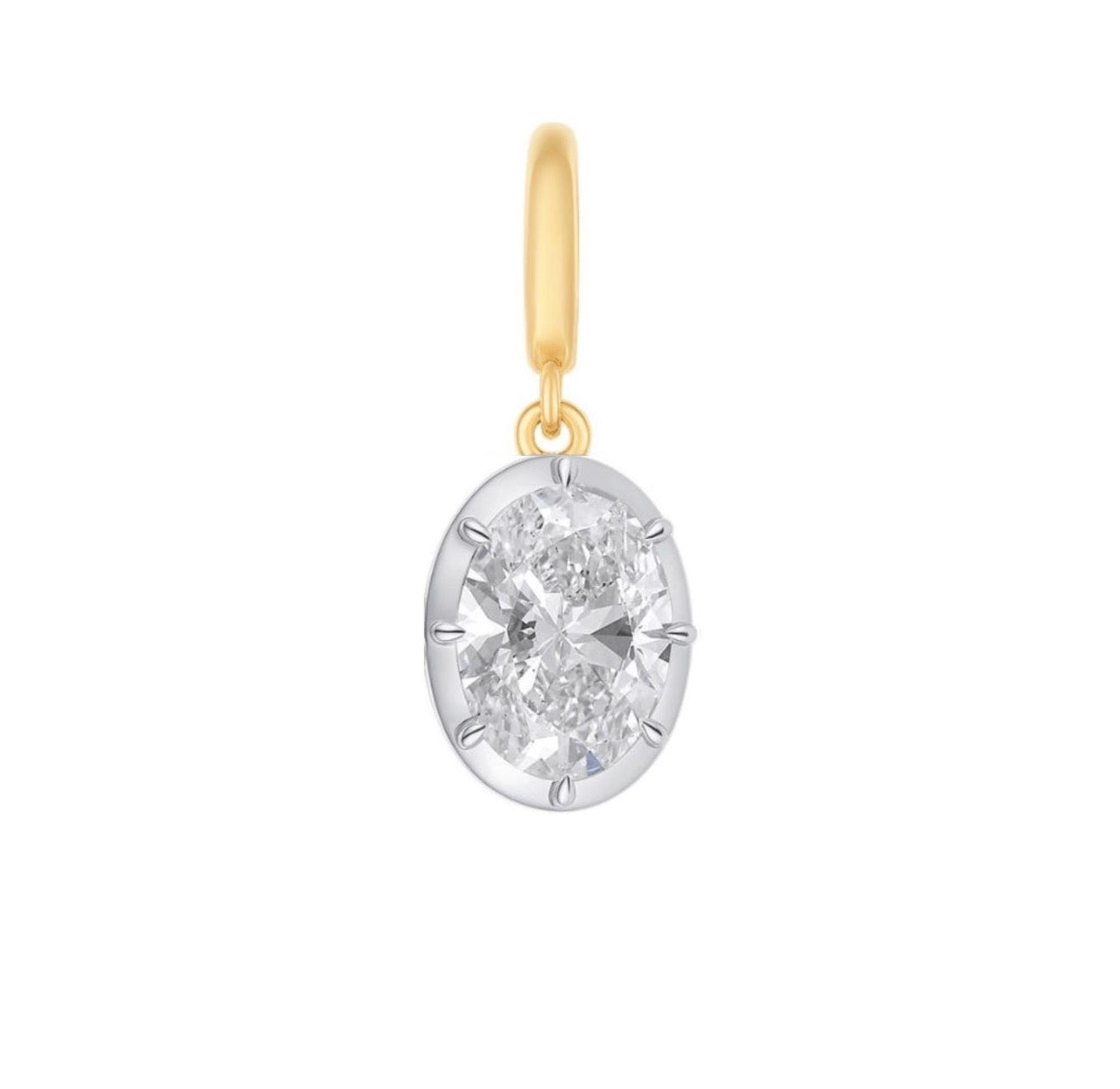 Georgian Oval Lab Diamond Charm - SAMPLE SALE