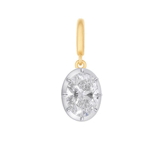 Georgian Oval Lab Diamond Charm