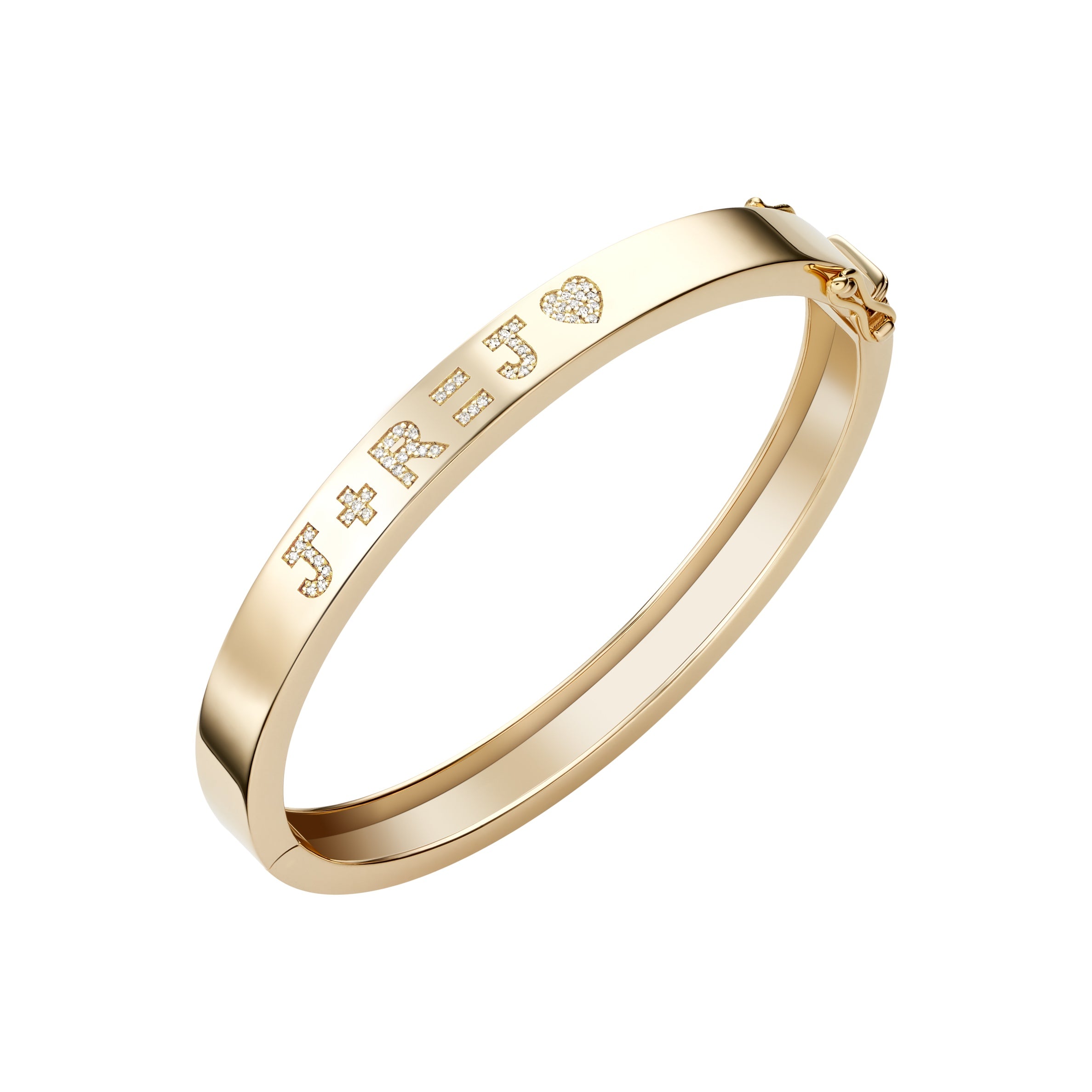 Slim Diamond Personalized Bangle