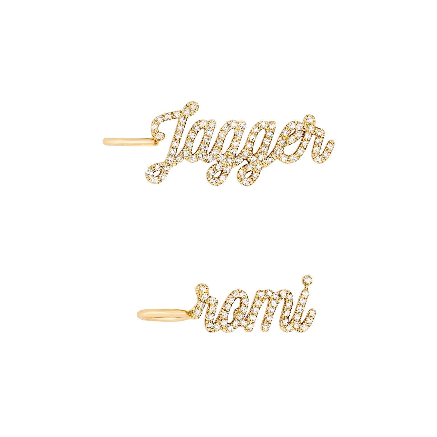 Diamond Script Name Charm