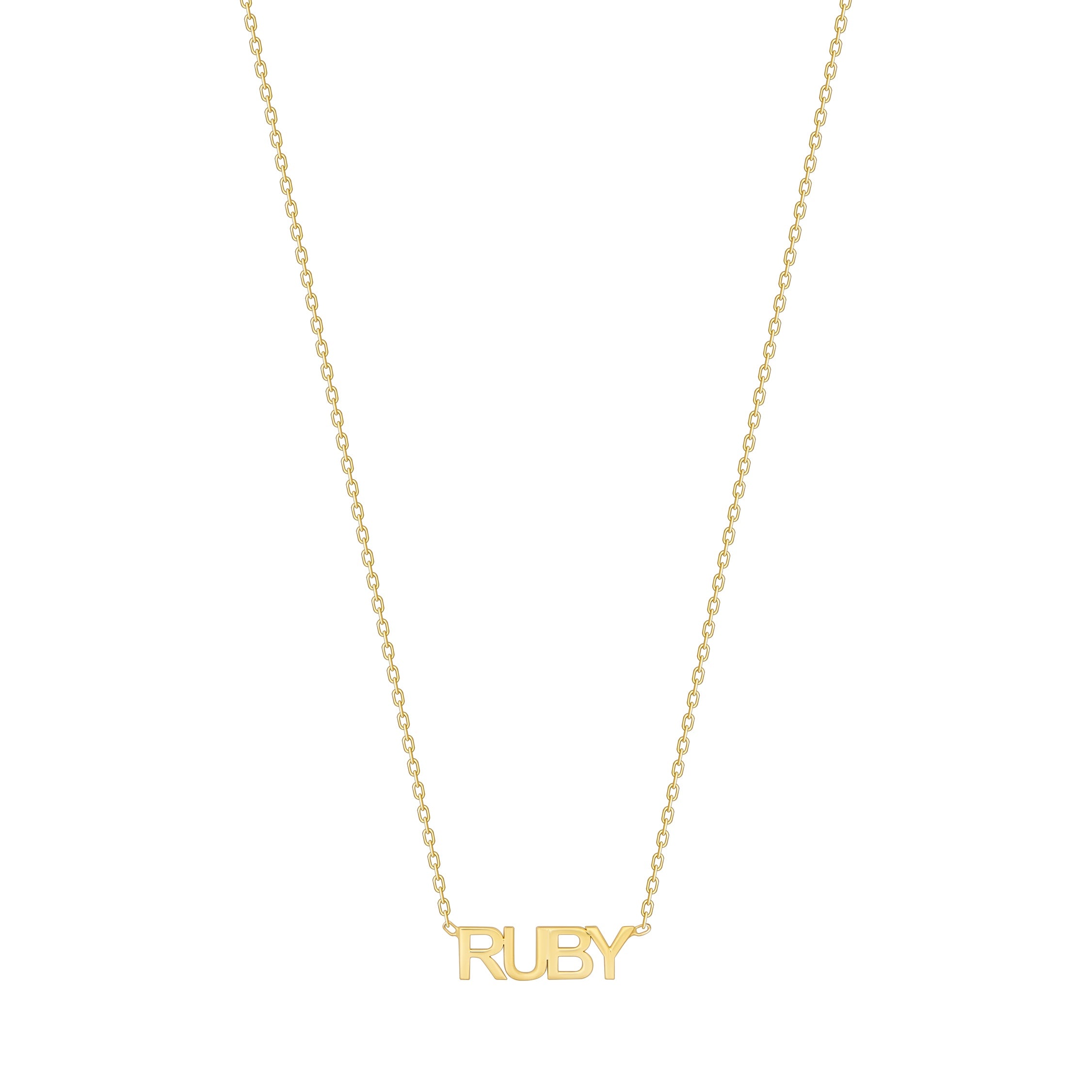 Small Block Name Necklace