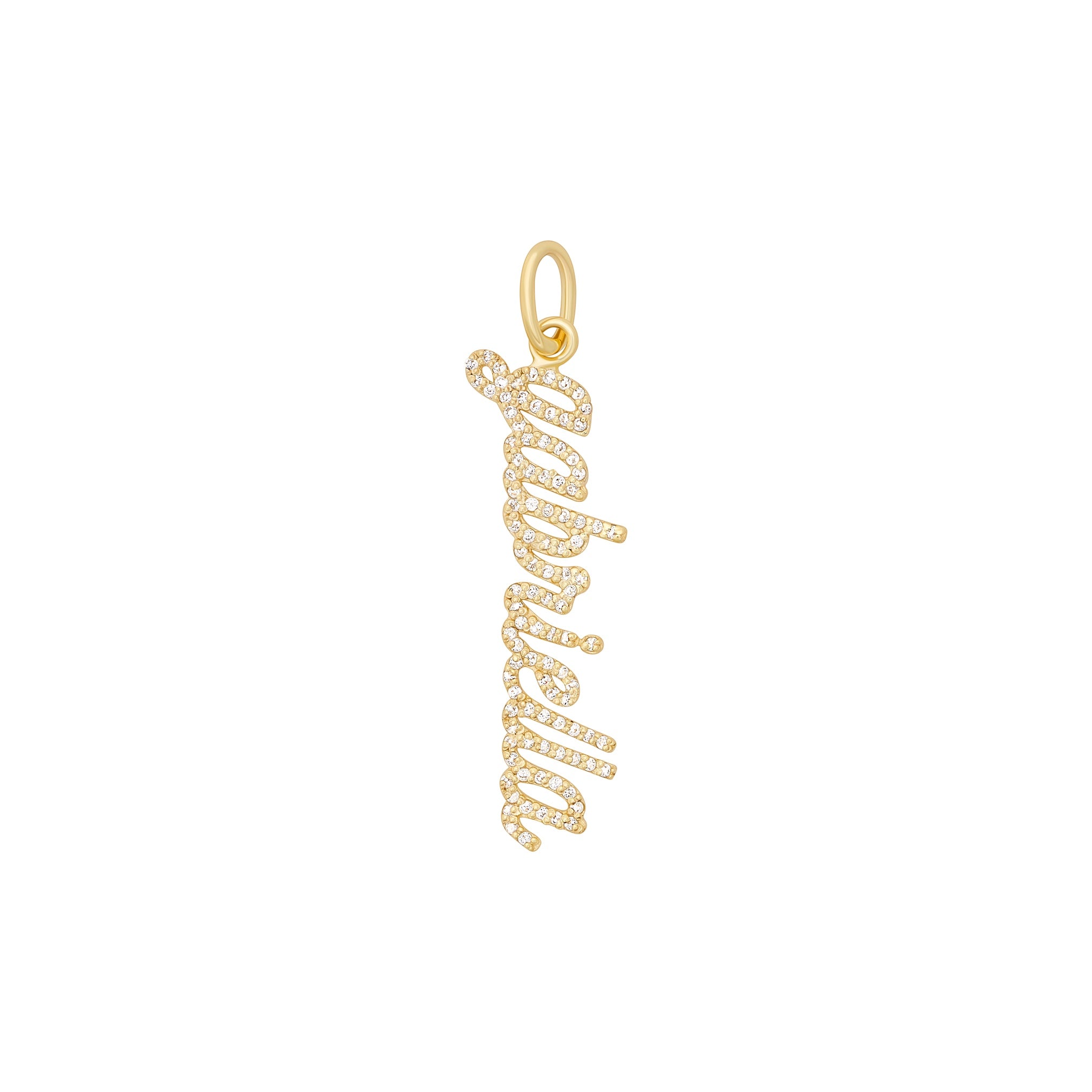 Diamond Script Name Charm