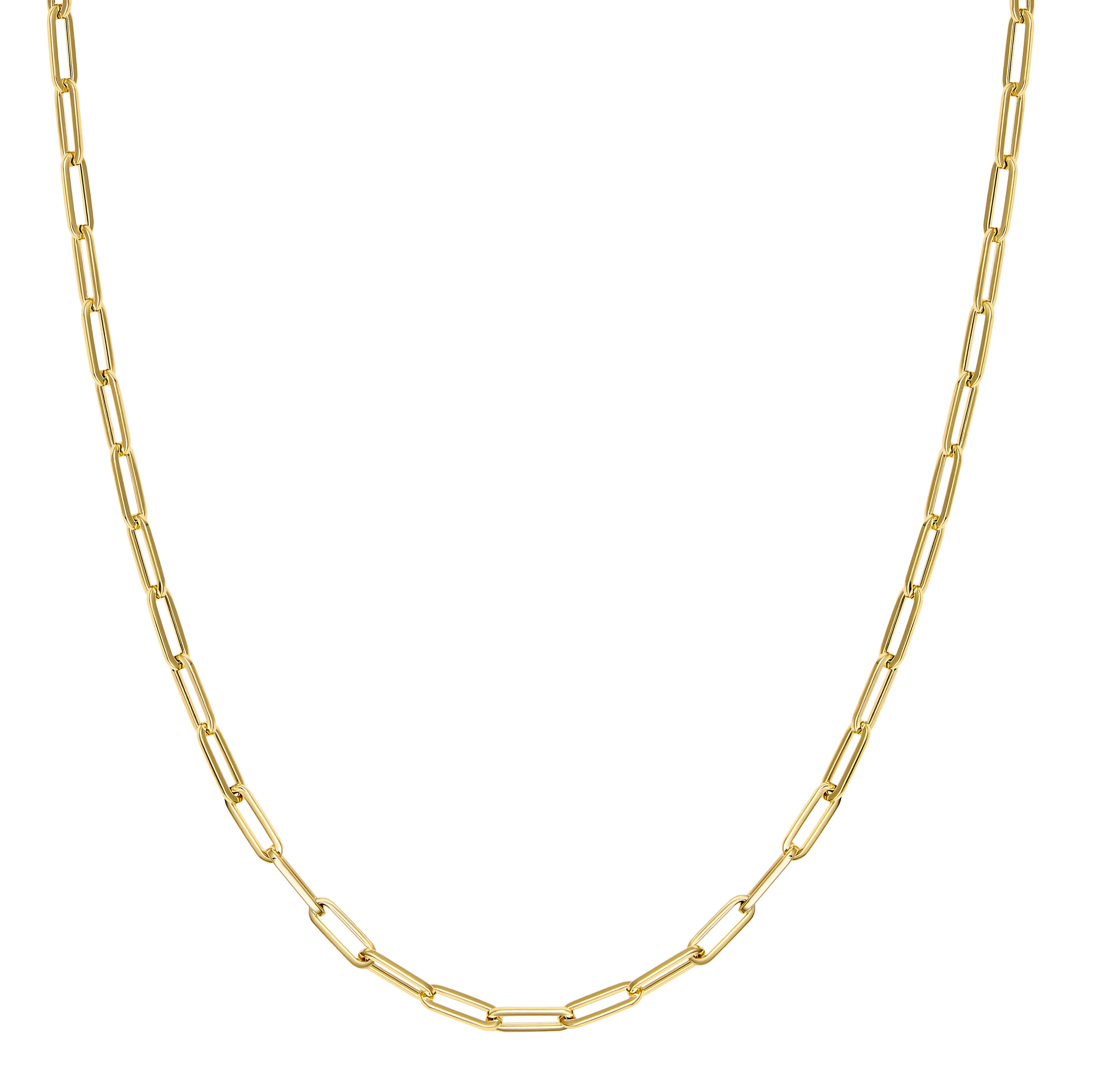 Small 14K Gold Paper Clip Chain