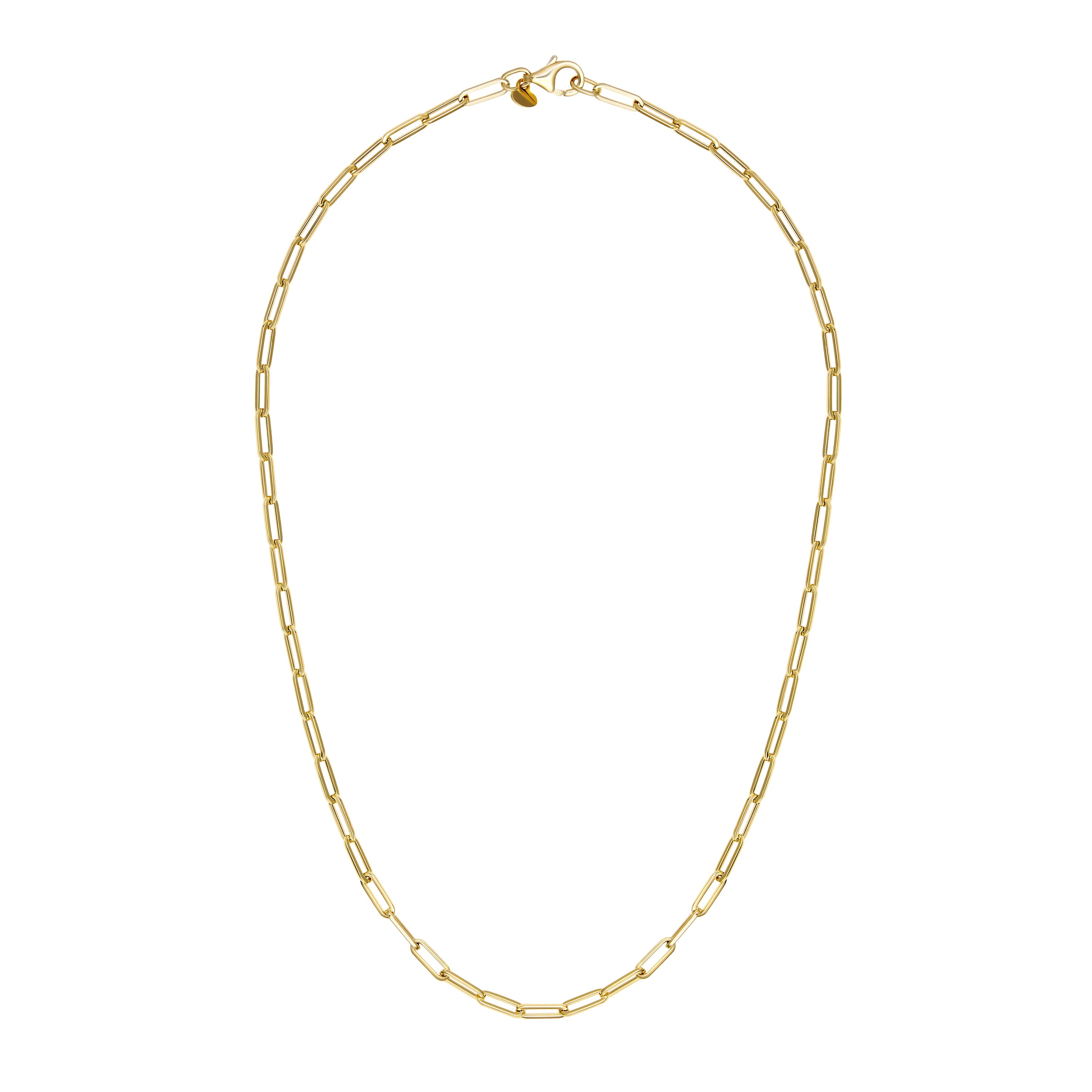 Small 14K Gold Paper Clip Chain